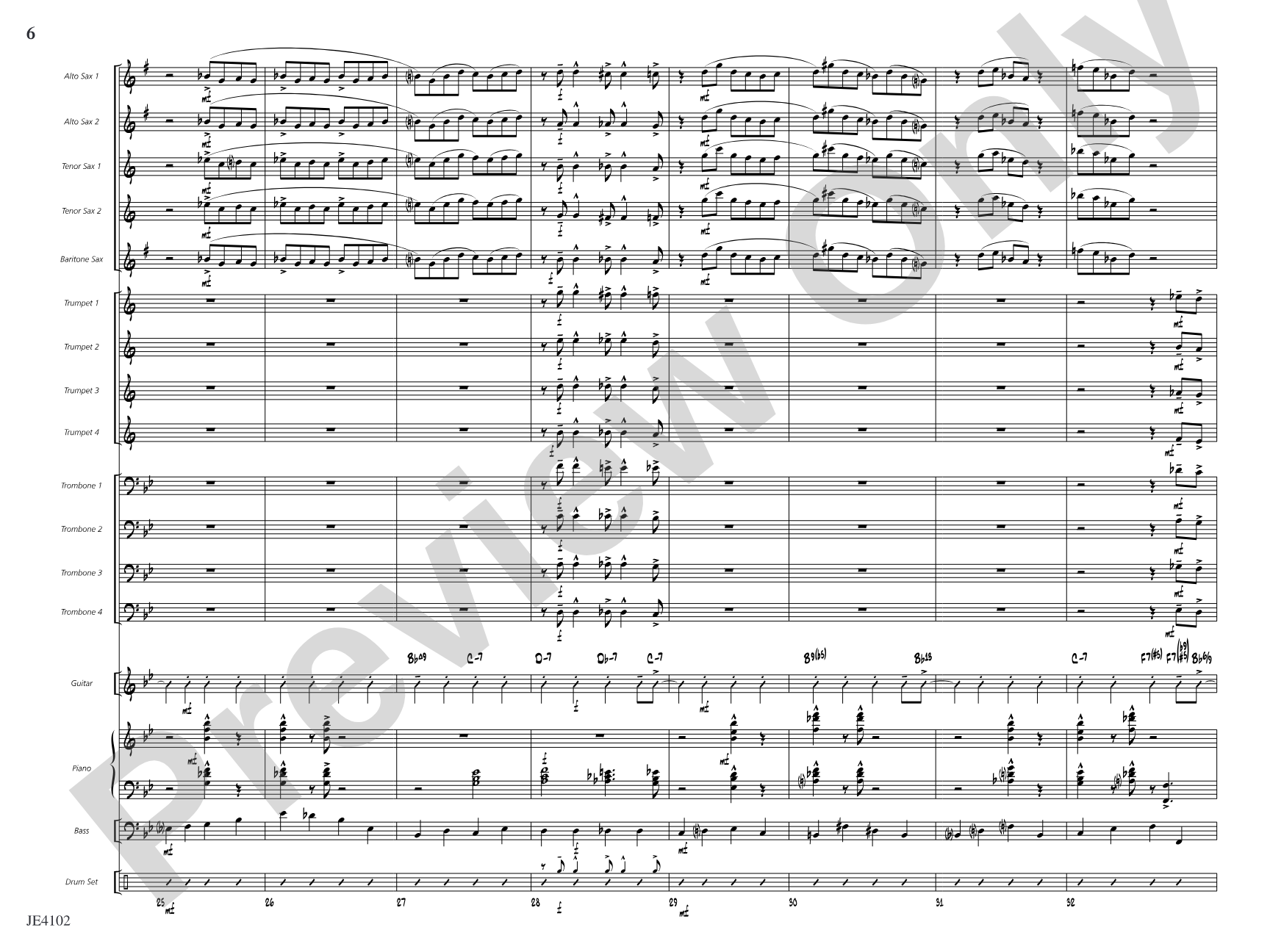 Jump O'Clock One: Jazz Ensemble Conductor Score & Parts