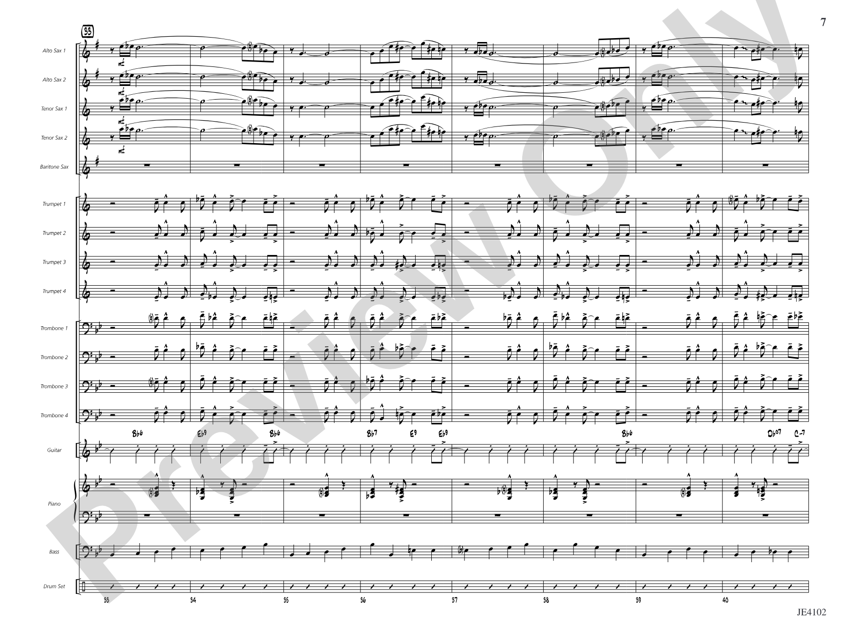 Jump O'Clock One: Jazz Ensemble Conductor Score & Parts