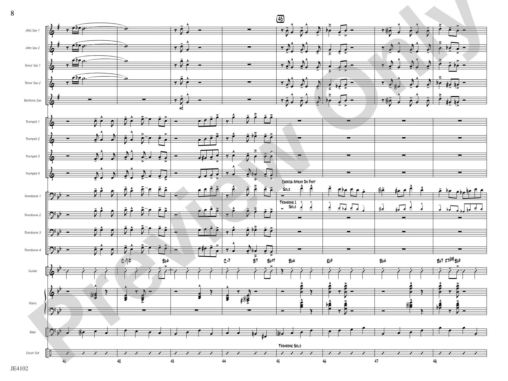 Jump O'Clock One: Jazz Ensemble Conductor Score & Parts