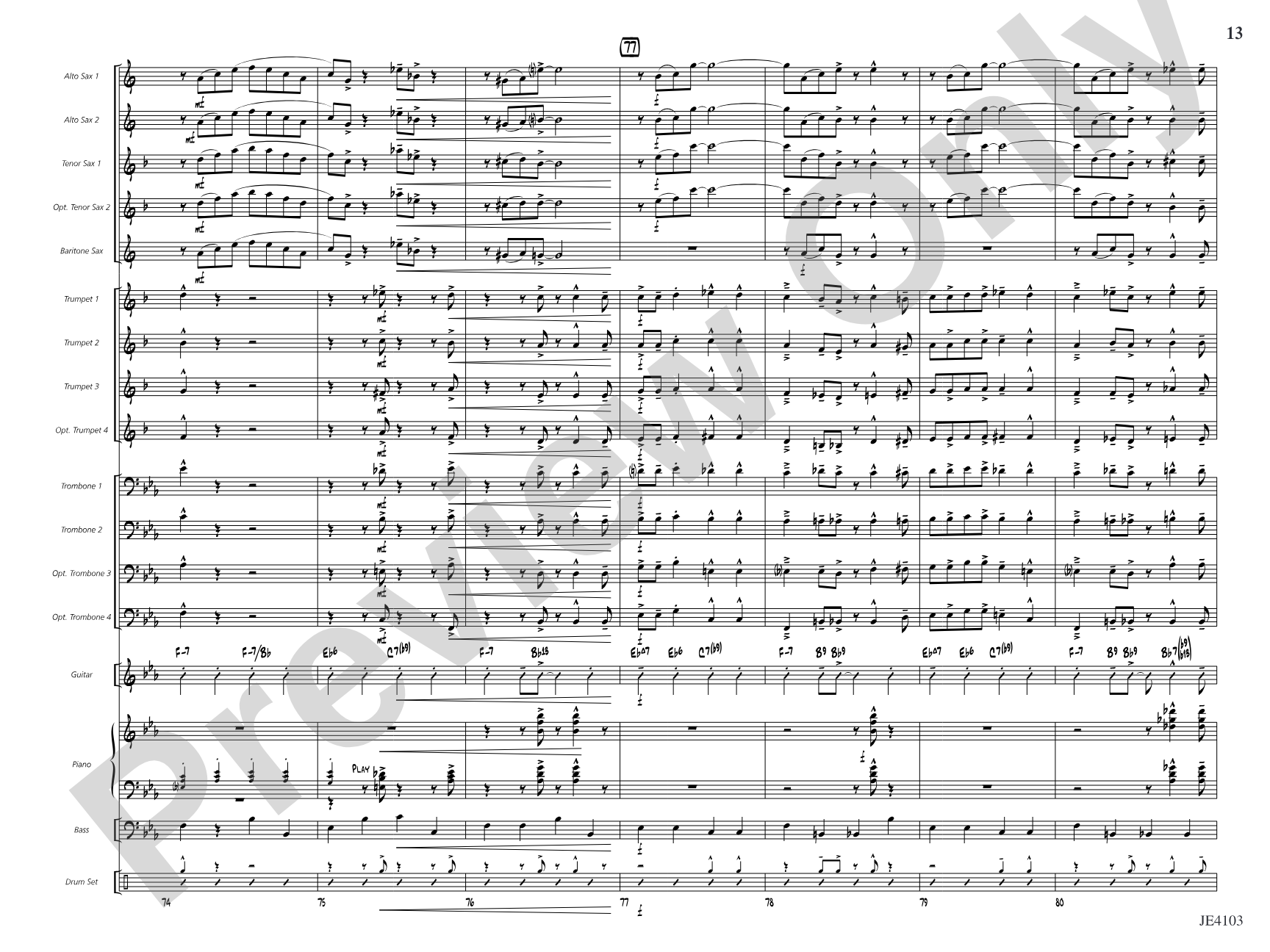 Swing Spoken Here: Jazz Ensemble Conductor Score & Parts
