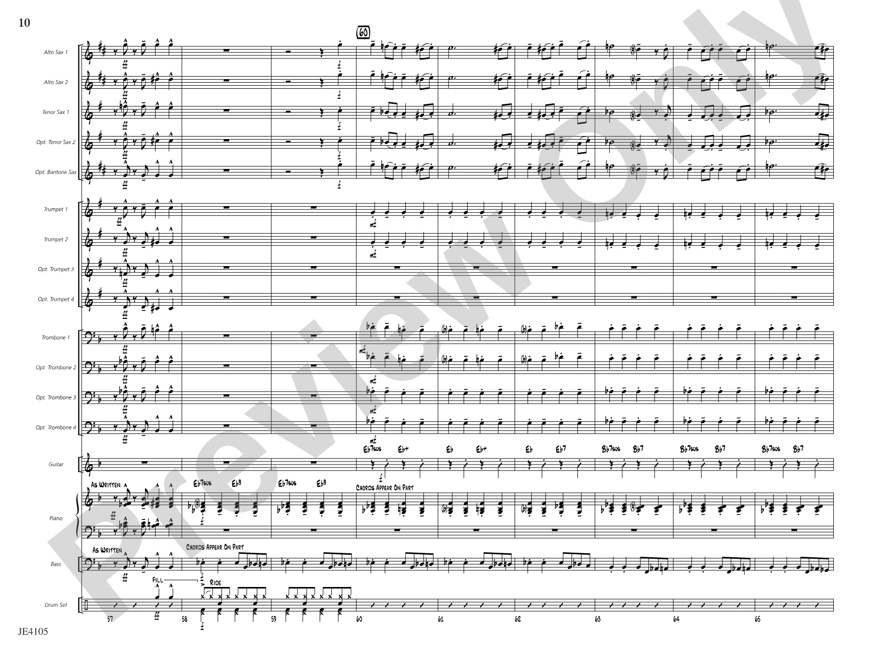 Rockin' in the U.S.A.: Jazz Ensemble Conductor Score & Parts