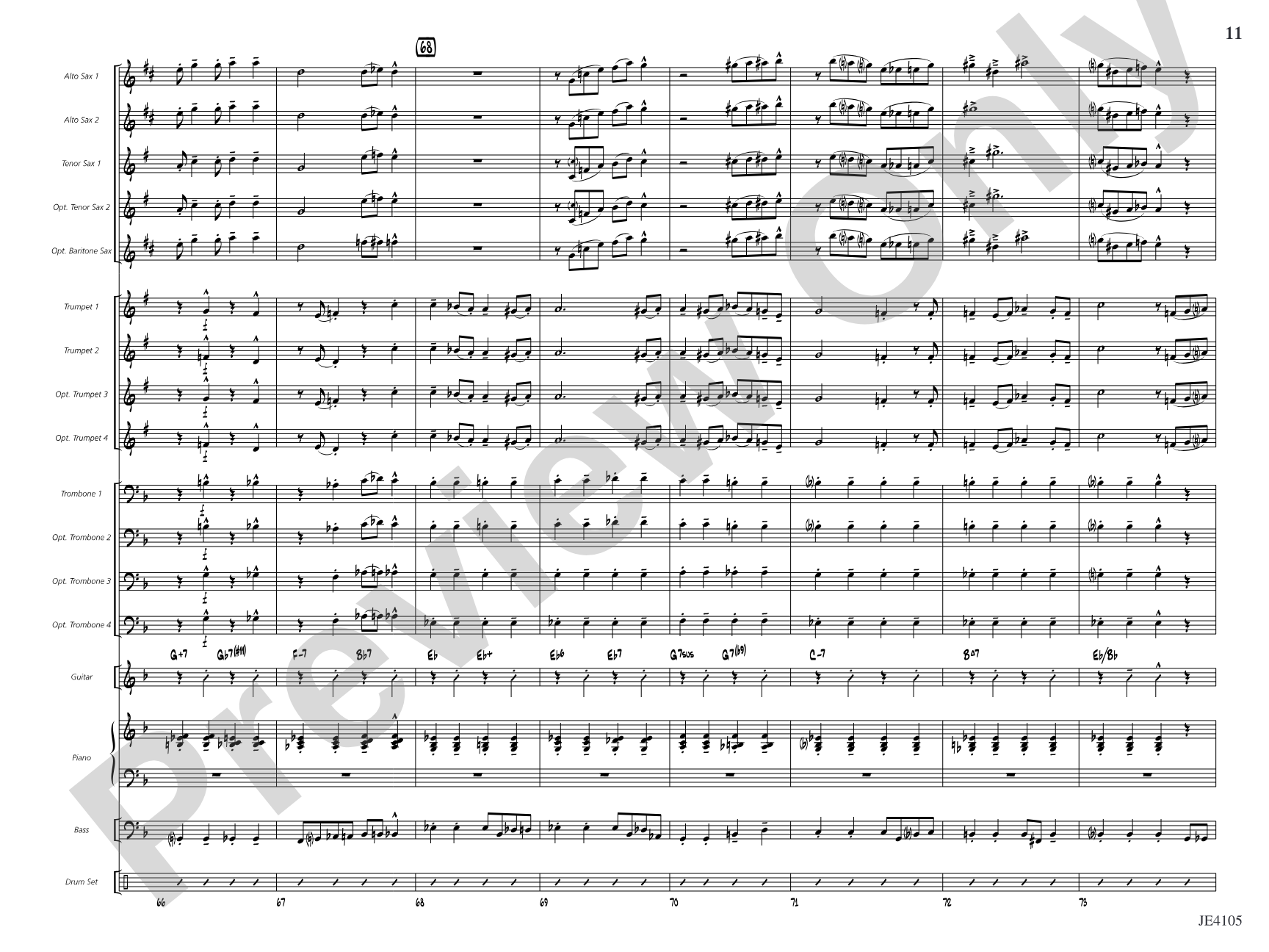 Rockin' in the U.S.A.: Jazz Ensemble Conductor Score & Parts