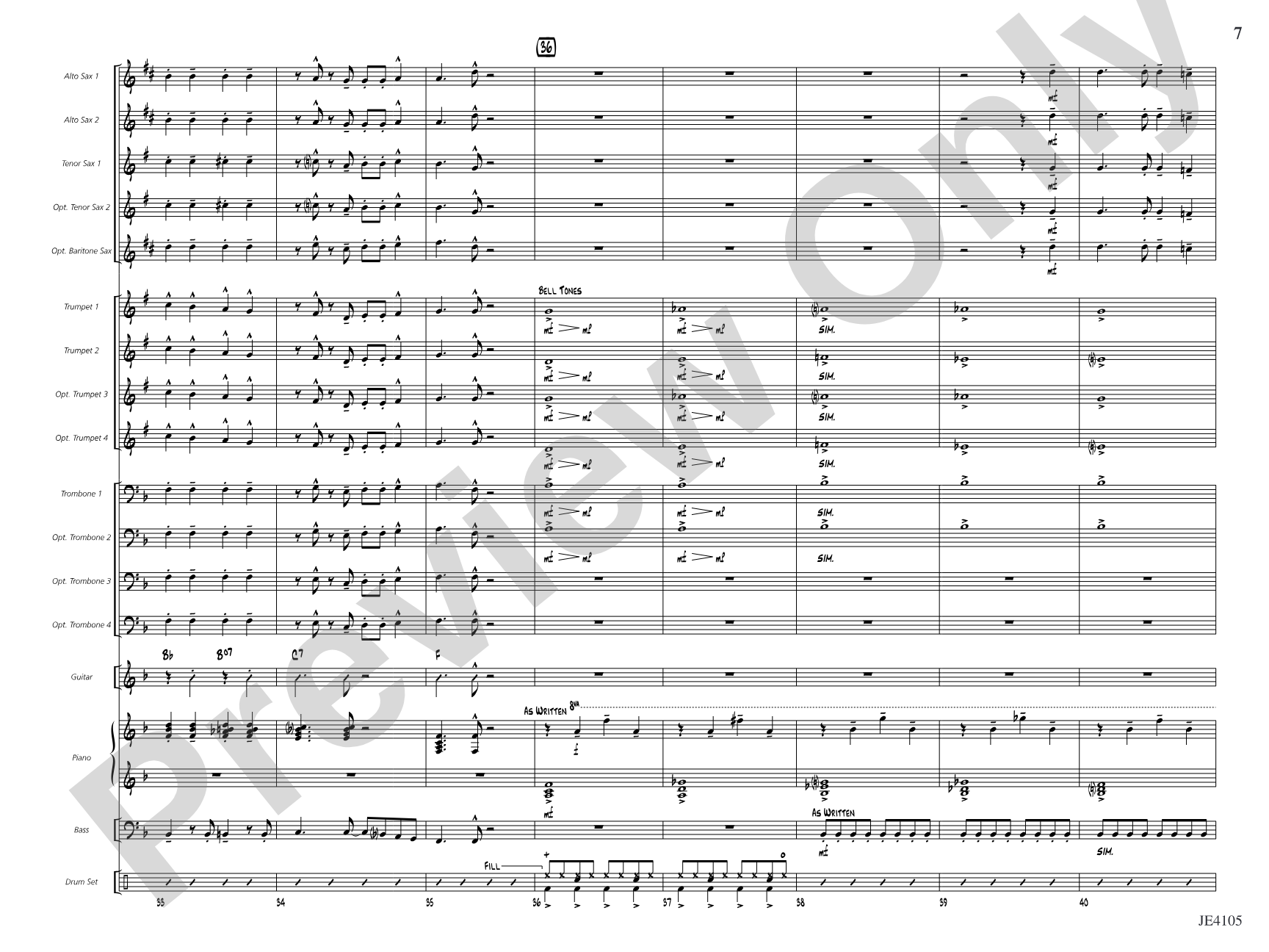 Rockin' in the U.S.A.: Jazz Ensemble Conductor Score & Parts