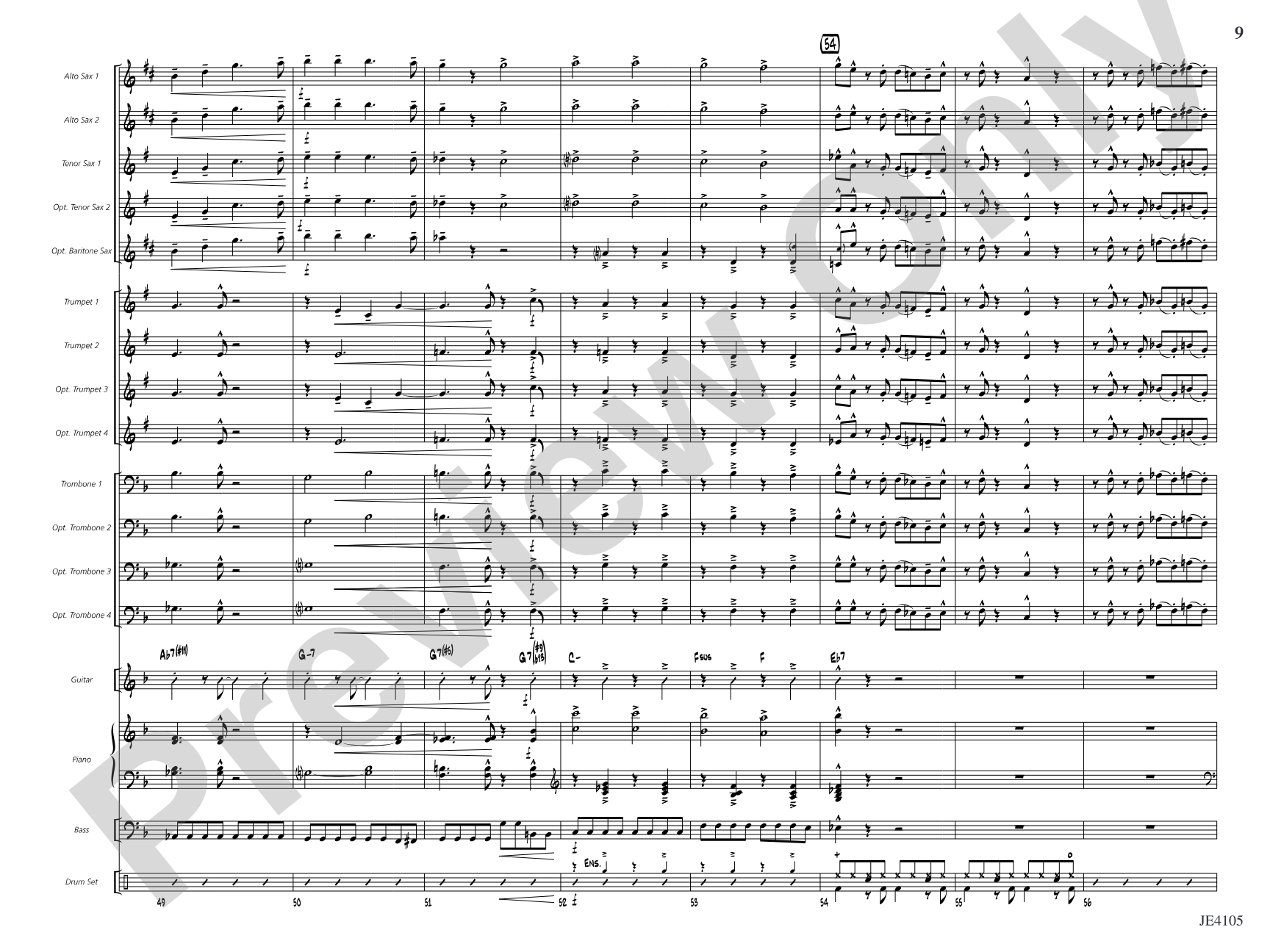 Rockin' in the U.S.A.: Jazz Ensemble Conductor Score & Parts