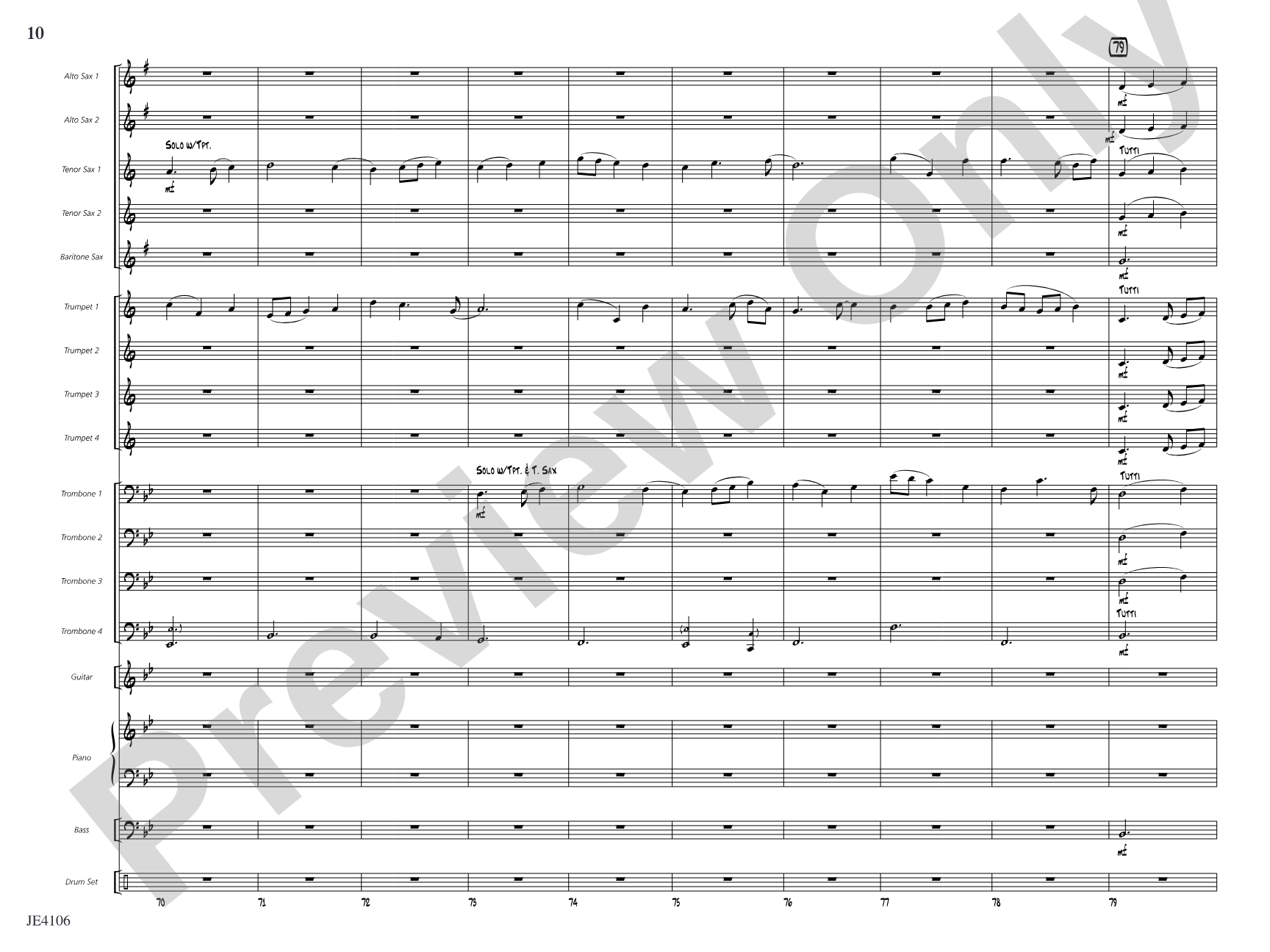 Morning Has Broken: Jazz Ensemble Conductor Score & Parts