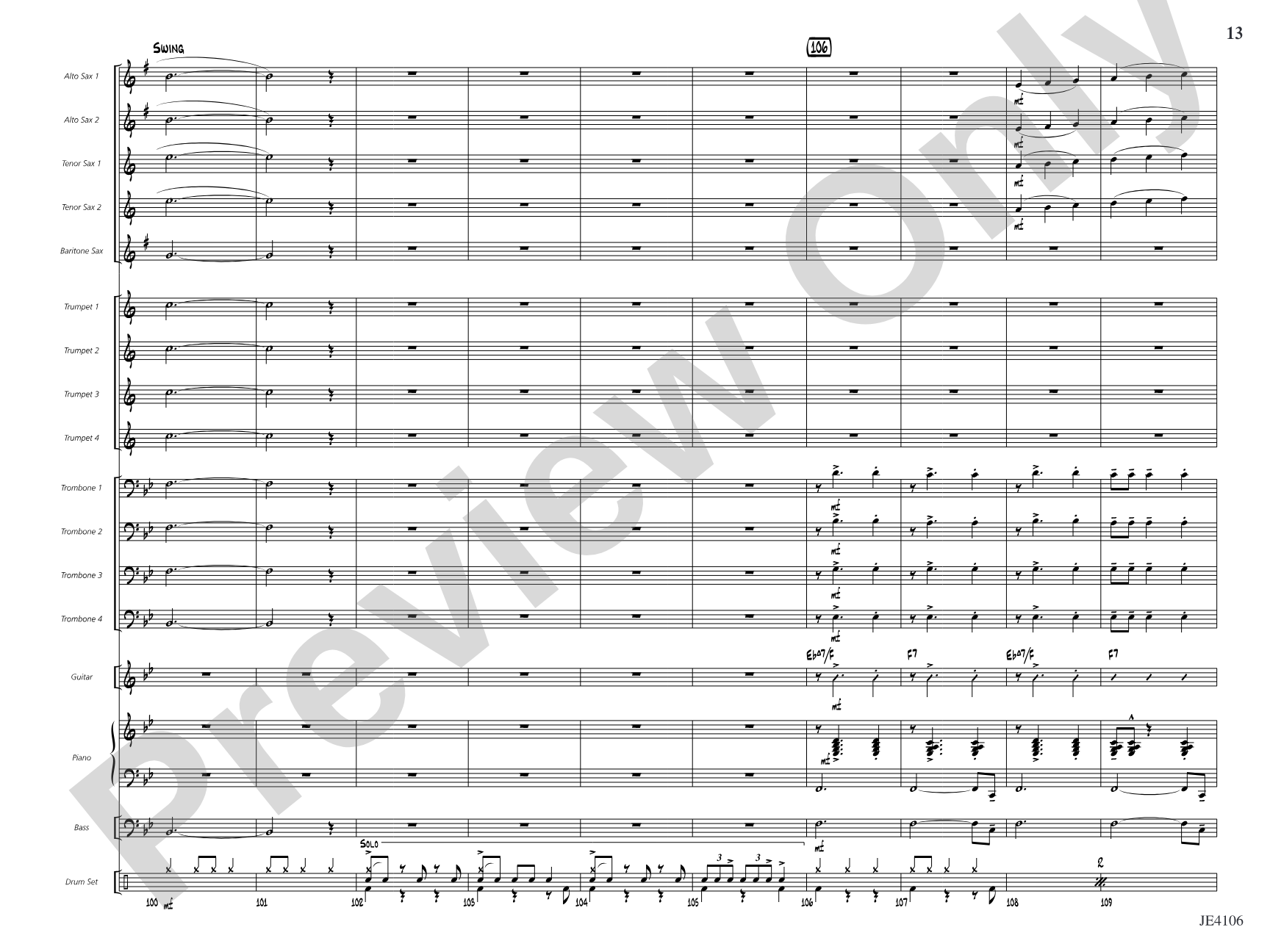 Morning Has Broken: Jazz Ensemble Conductor Score & Parts