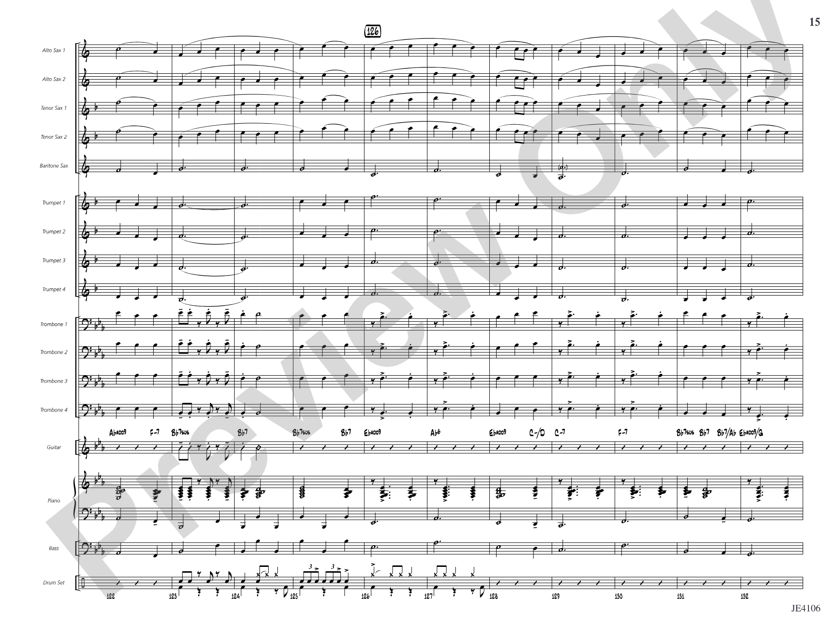 Morning Has Broken: Jazz Ensemble Conductor Score & Parts