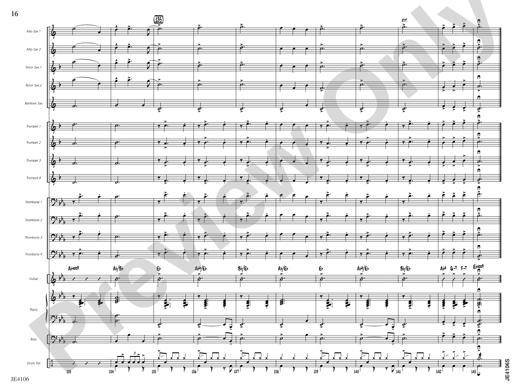 Morning Has Broken: Jazz Ensemble Conductor Score & Parts