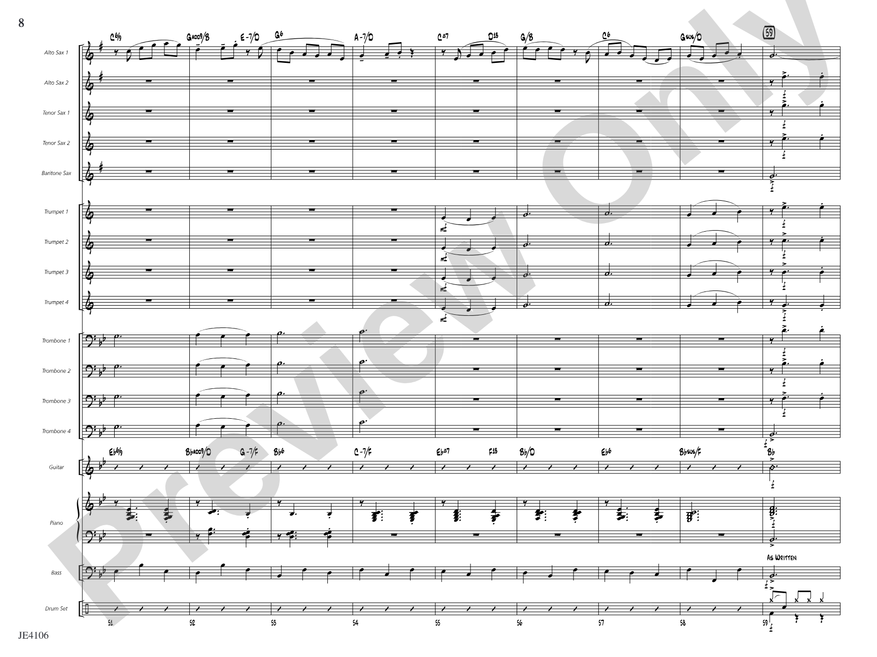 Morning Has Broken: Jazz Ensemble Conductor Score & Parts