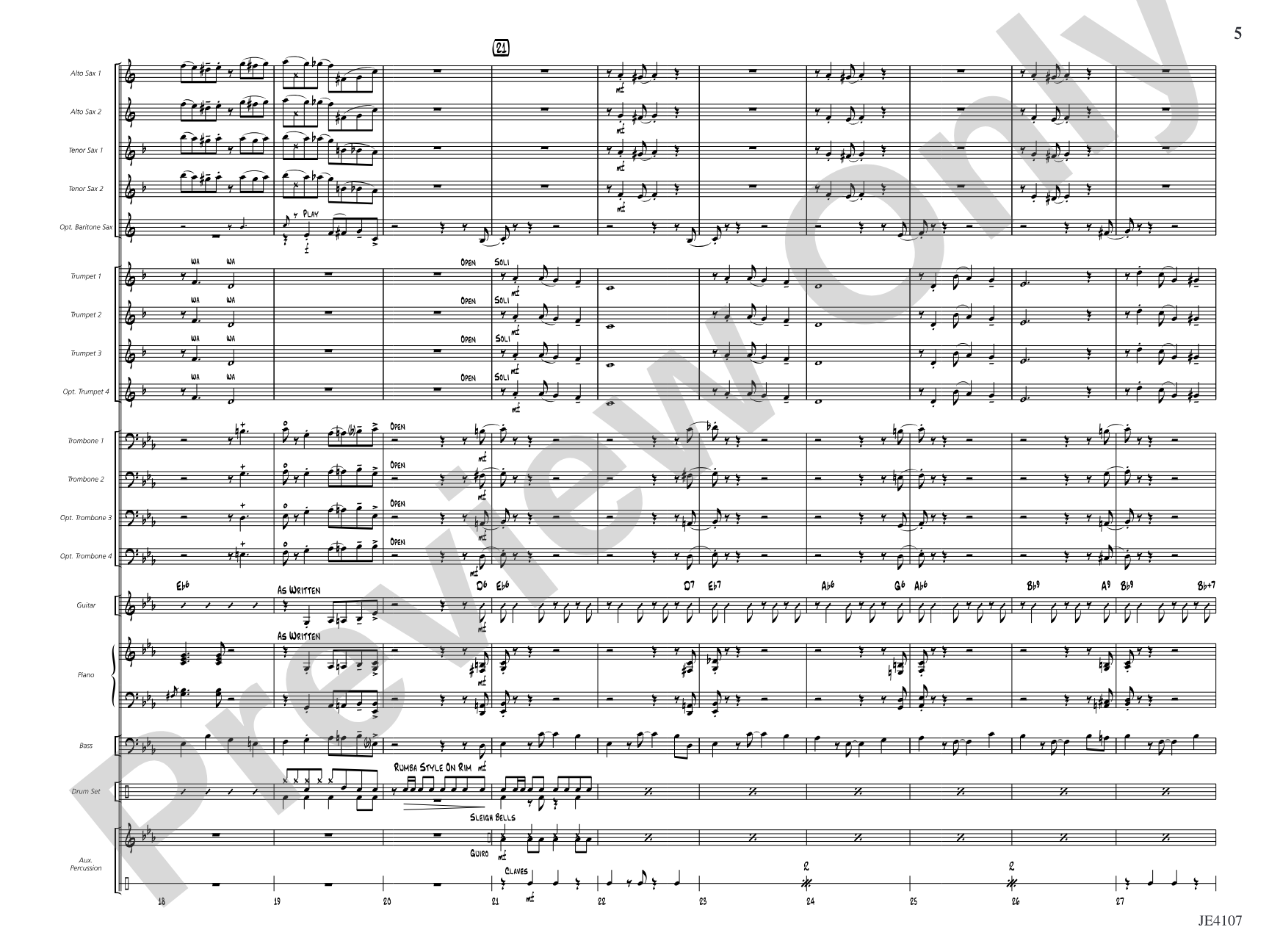 Jingle Bell Boogie: Jazz Ensemble Conductor Score & Parts