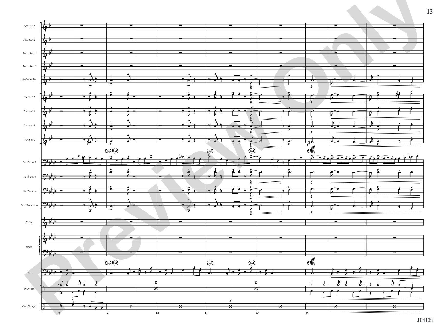 Madrid: Jazz Ensemble Conductor Score & Parts