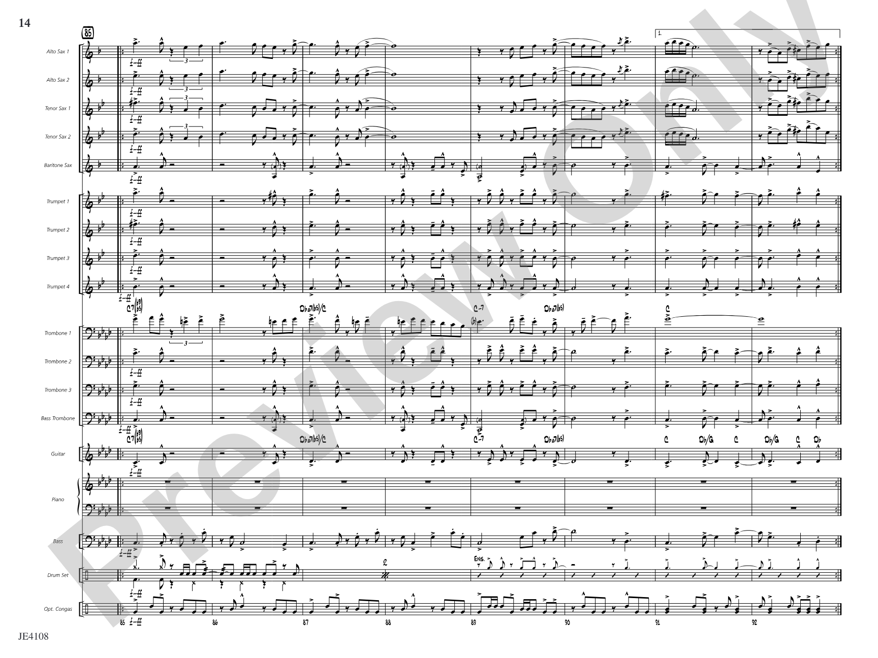 Madrid: Jazz Ensemble Conductor Score & Parts