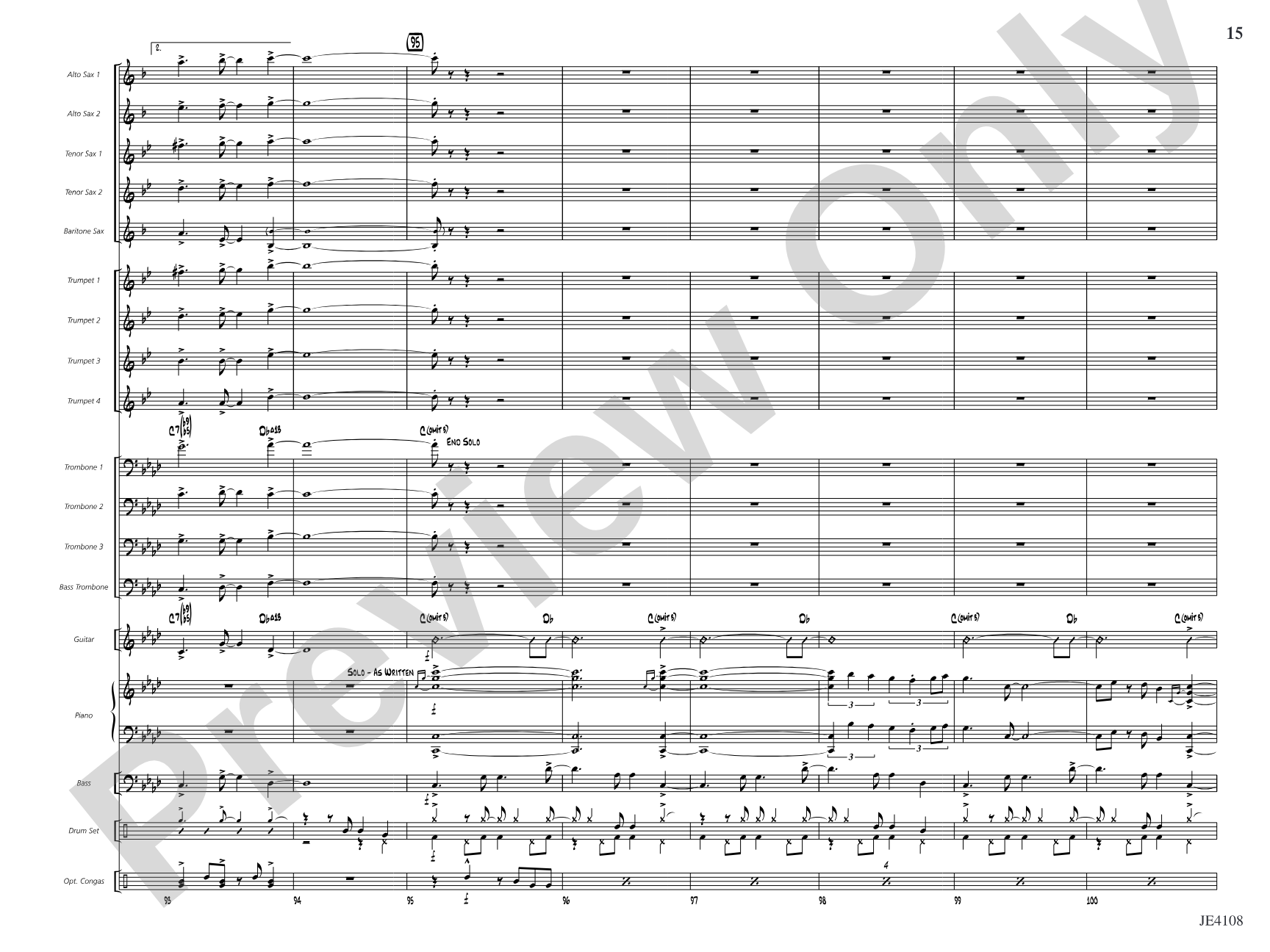 Madrid: Jazz Ensemble Conductor Score & Parts