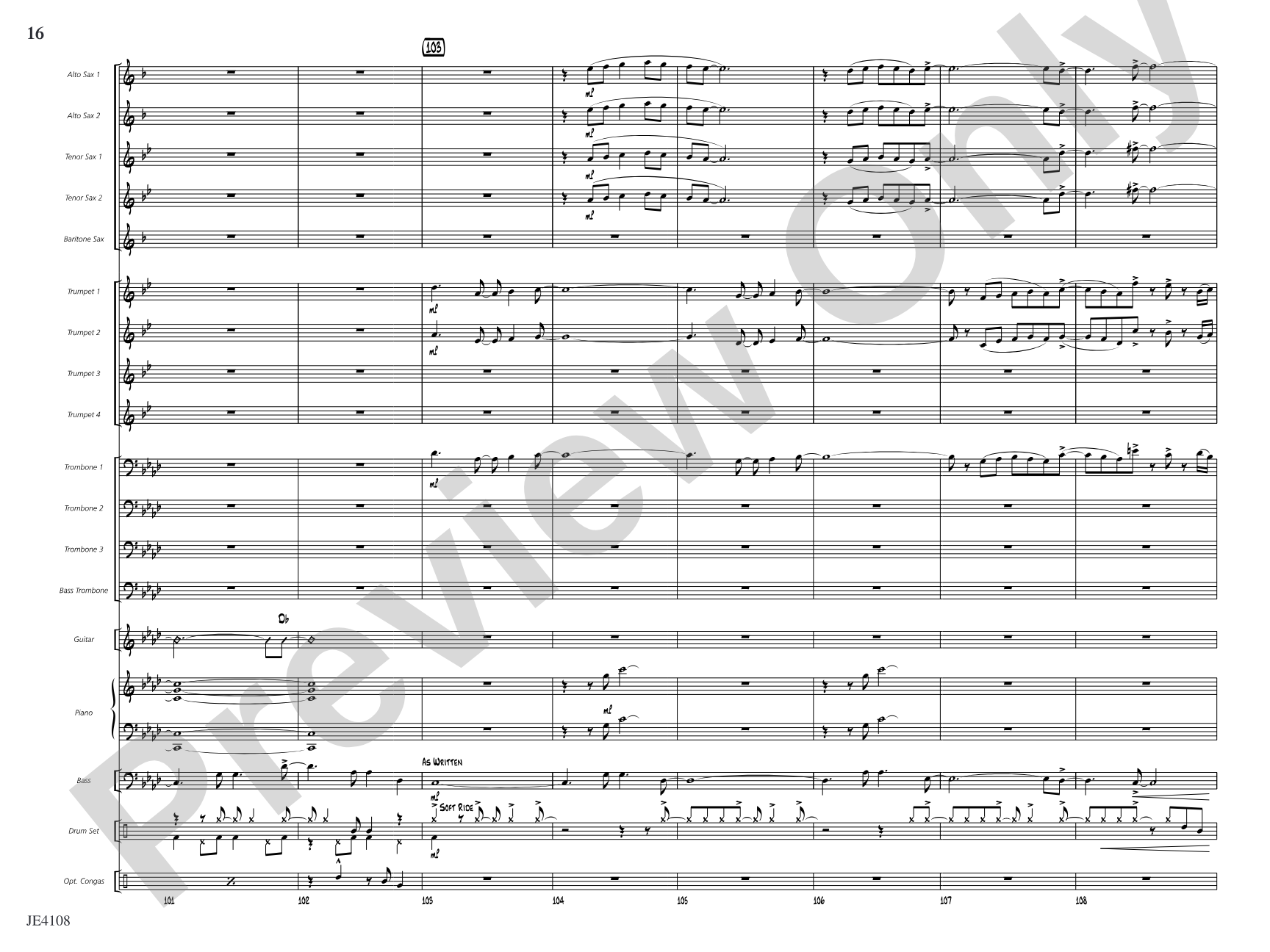 Madrid: Jazz Ensemble Conductor Score & Parts