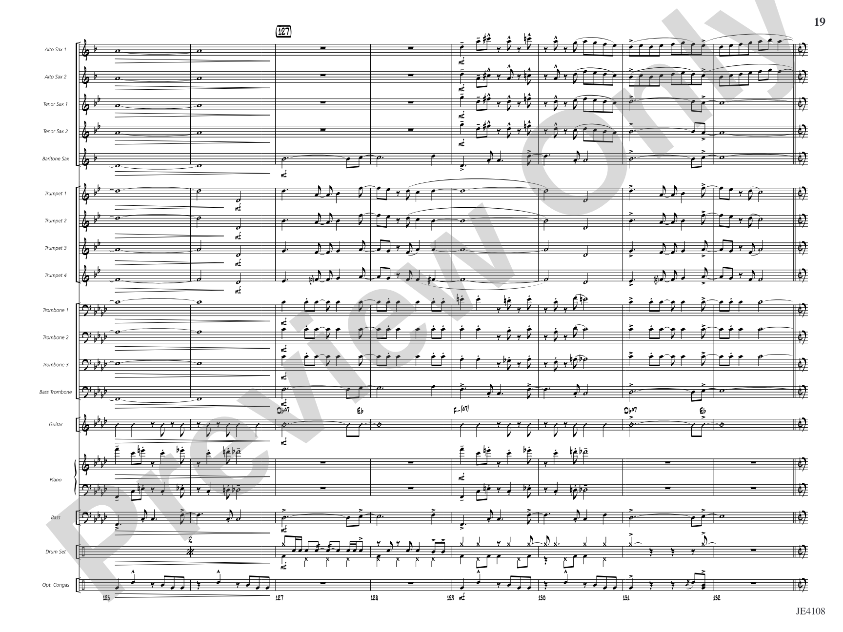Madrid: Jazz Ensemble Conductor Score & Parts