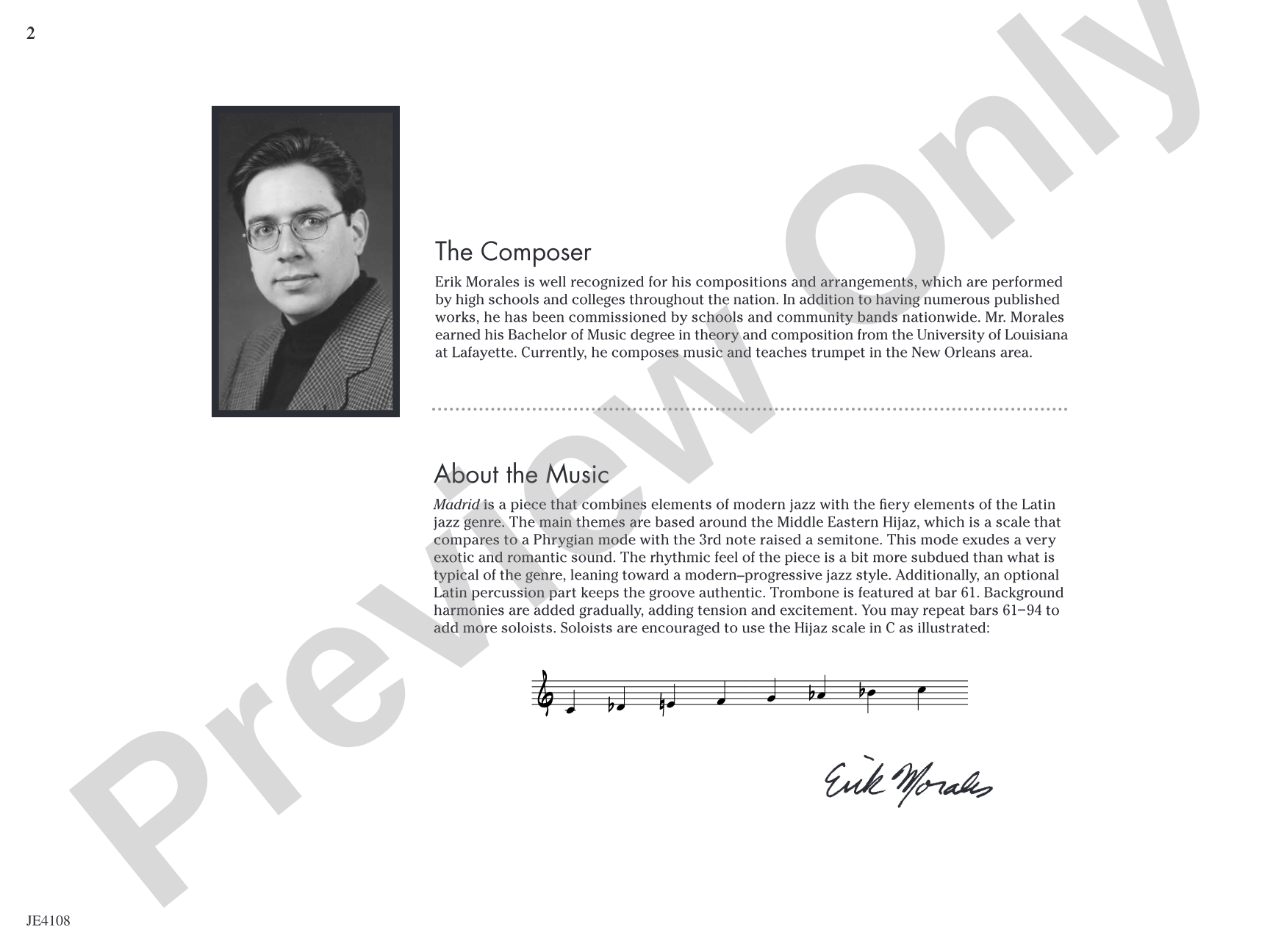 Madrid: Jazz Ensemble Conductor Score & Parts