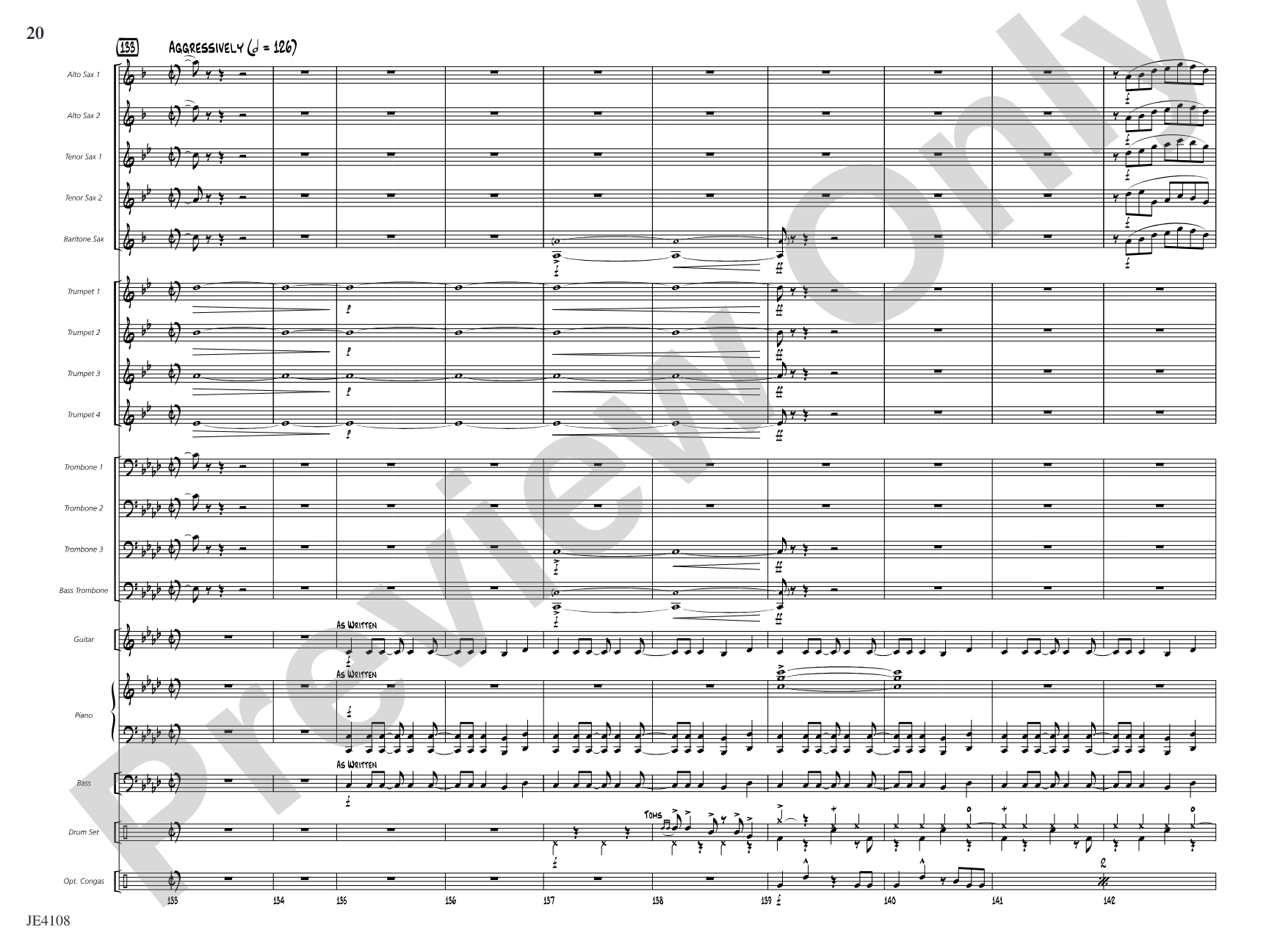 Madrid: Jazz Ensemble Conductor Score & Parts