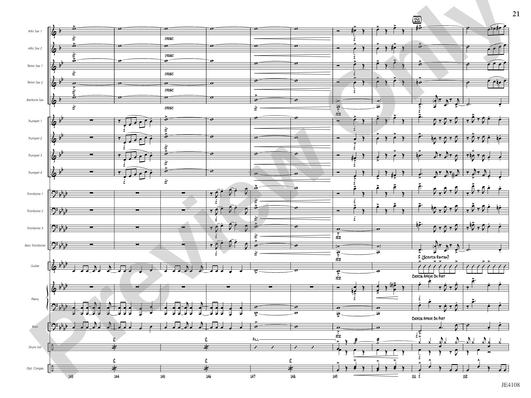 Madrid: Jazz Ensemble Conductor Score & Parts