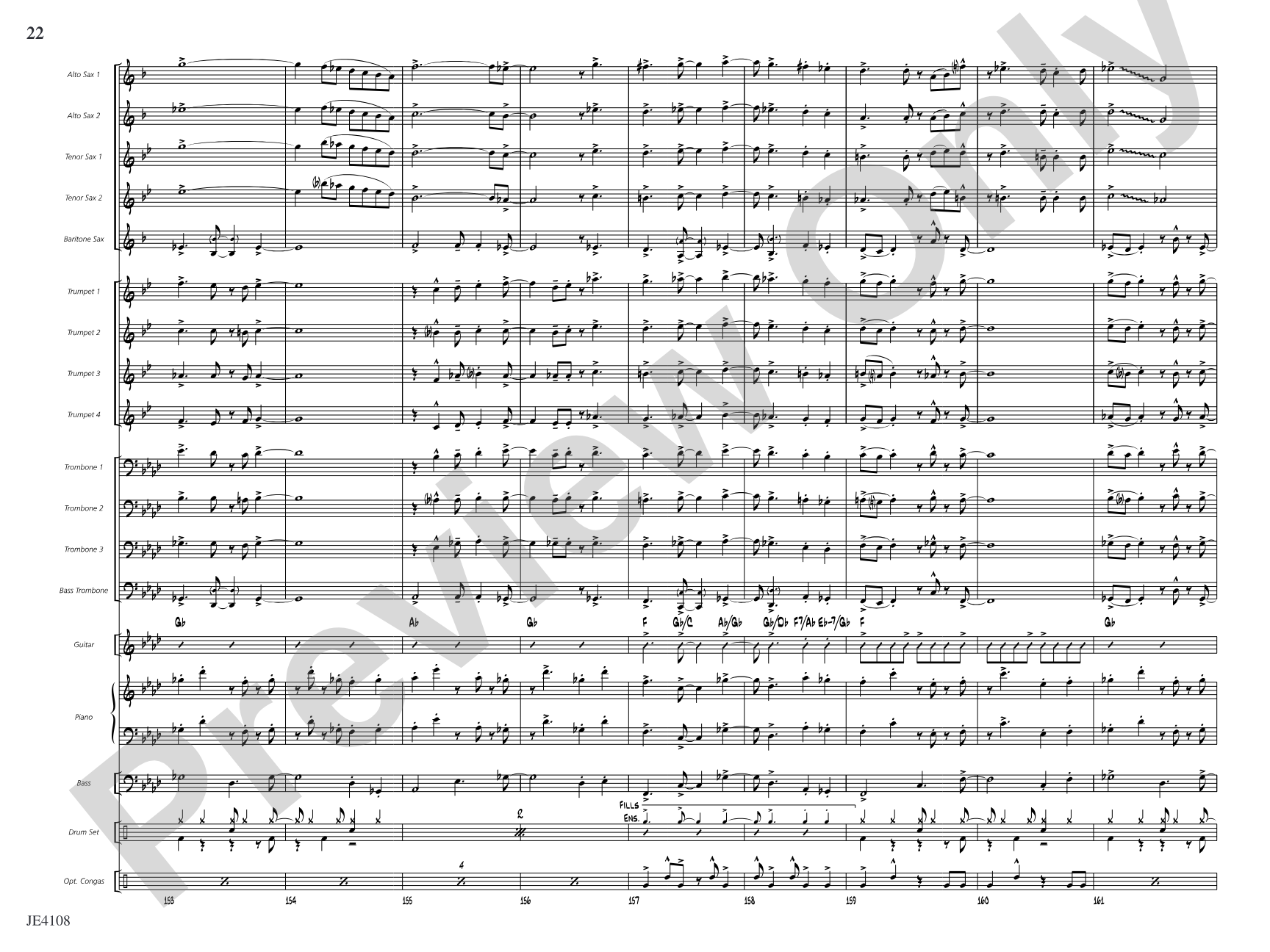 Madrid: Jazz Ensemble Conductor Score & Parts