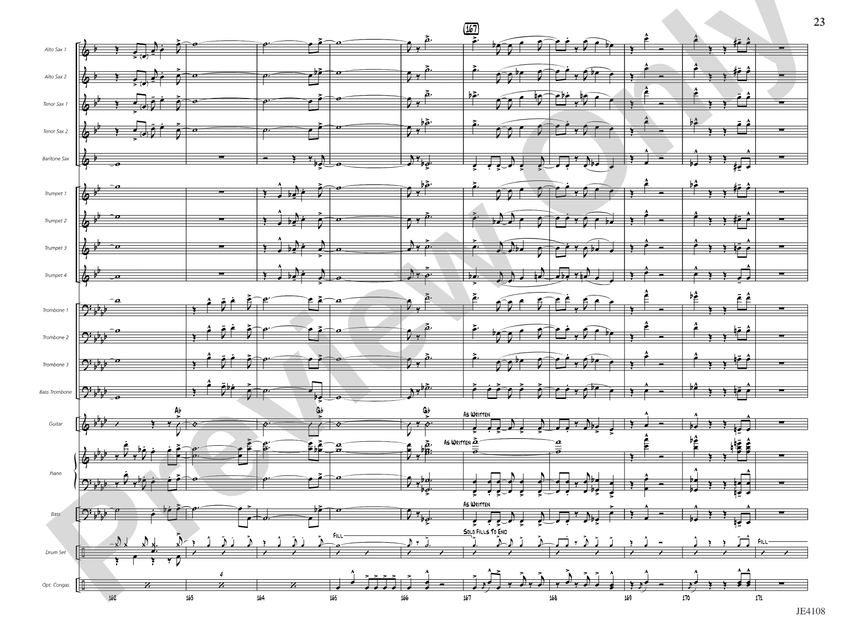 Madrid: Jazz Ensemble Conductor Score & Parts