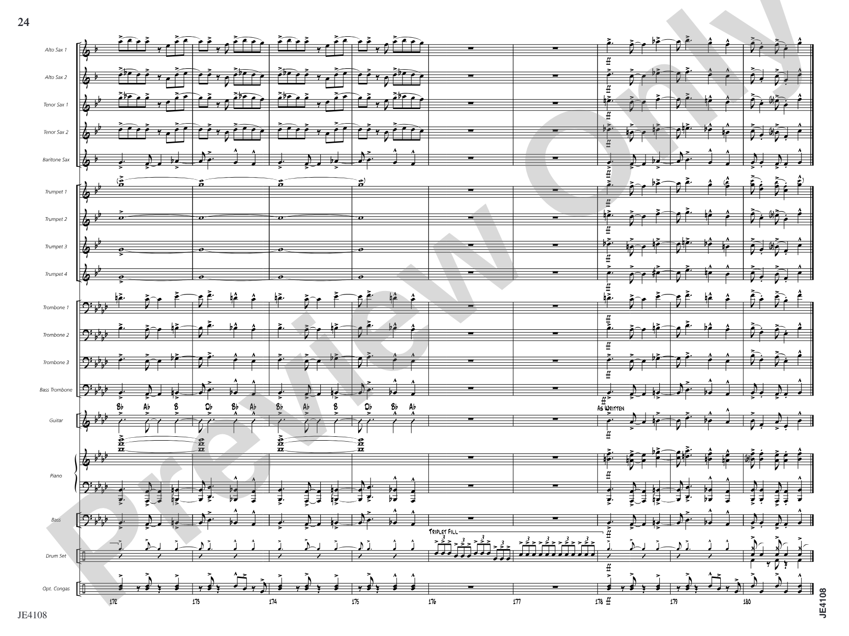 Madrid: Jazz Ensemble Conductor Score & Parts