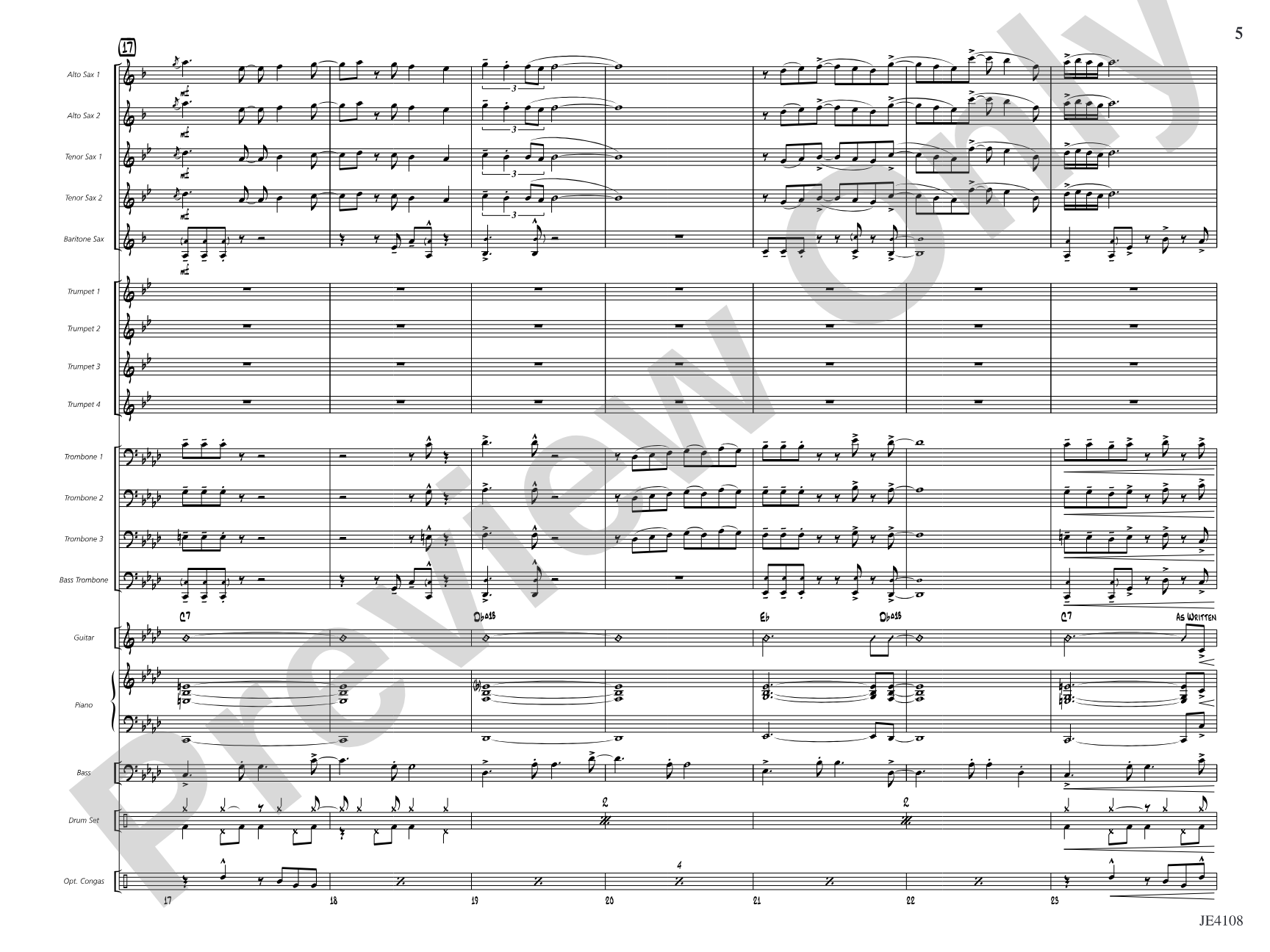 Madrid: Jazz Ensemble Conductor Score & Parts