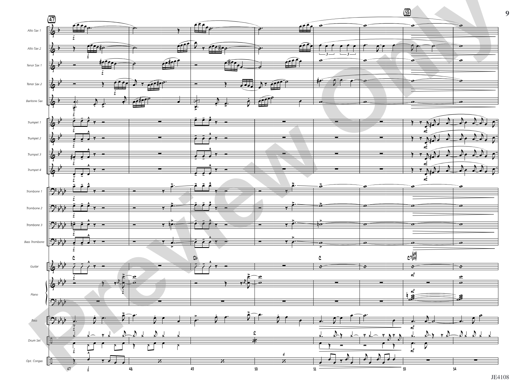 Madrid: Jazz Ensemble Conductor Score & Parts
