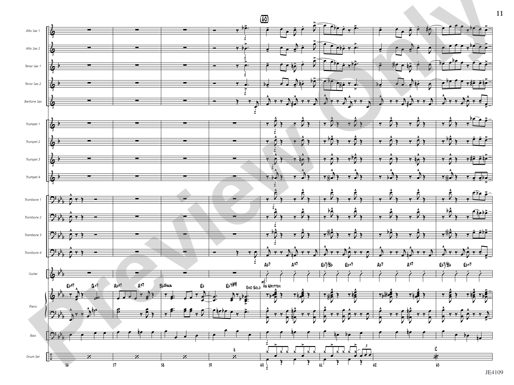 The Bone Yard: Jazz Ensemble Conductor Score & Parts
