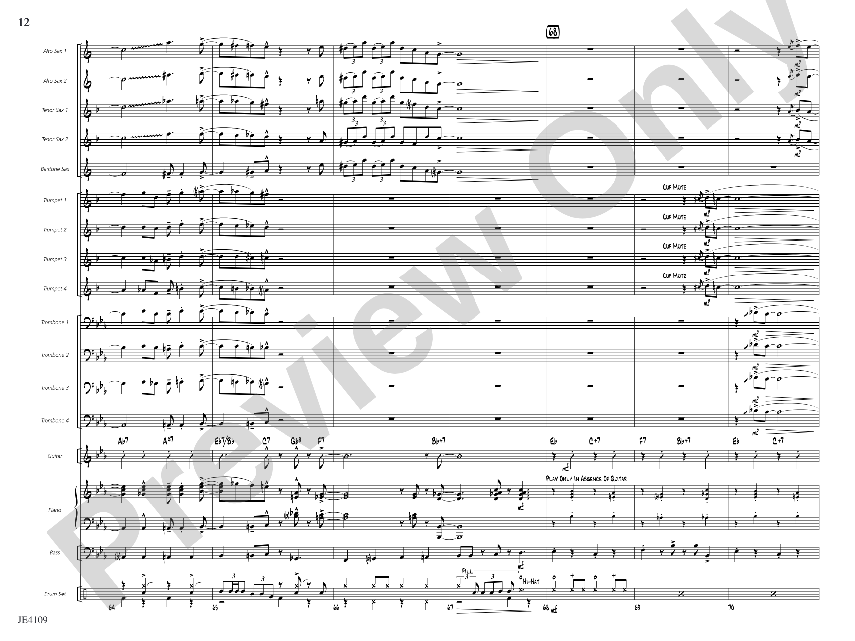 The Bone Yard: Jazz Ensemble Conductor Score & Parts