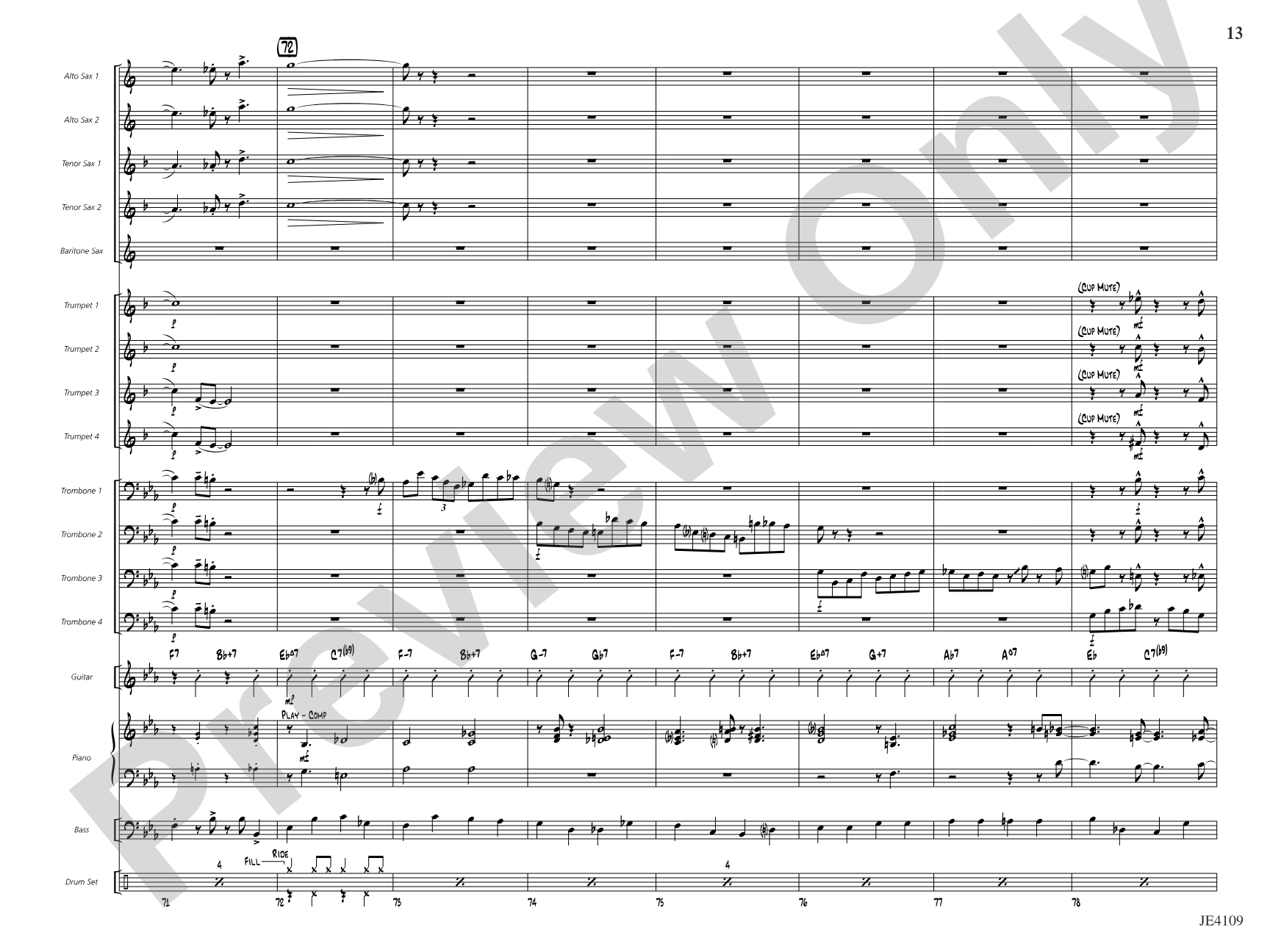 The Bone Yard: Jazz Ensemble Conductor Score & Parts