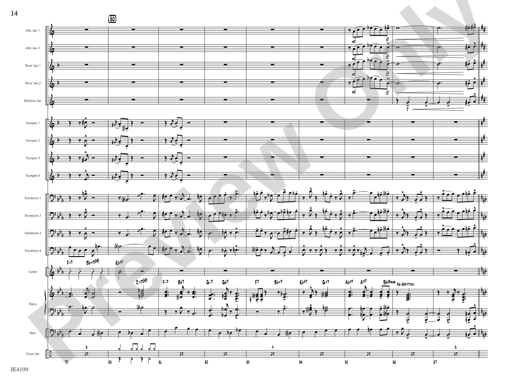 The Bone Yard: Jazz Ensemble Conductor Score & Parts