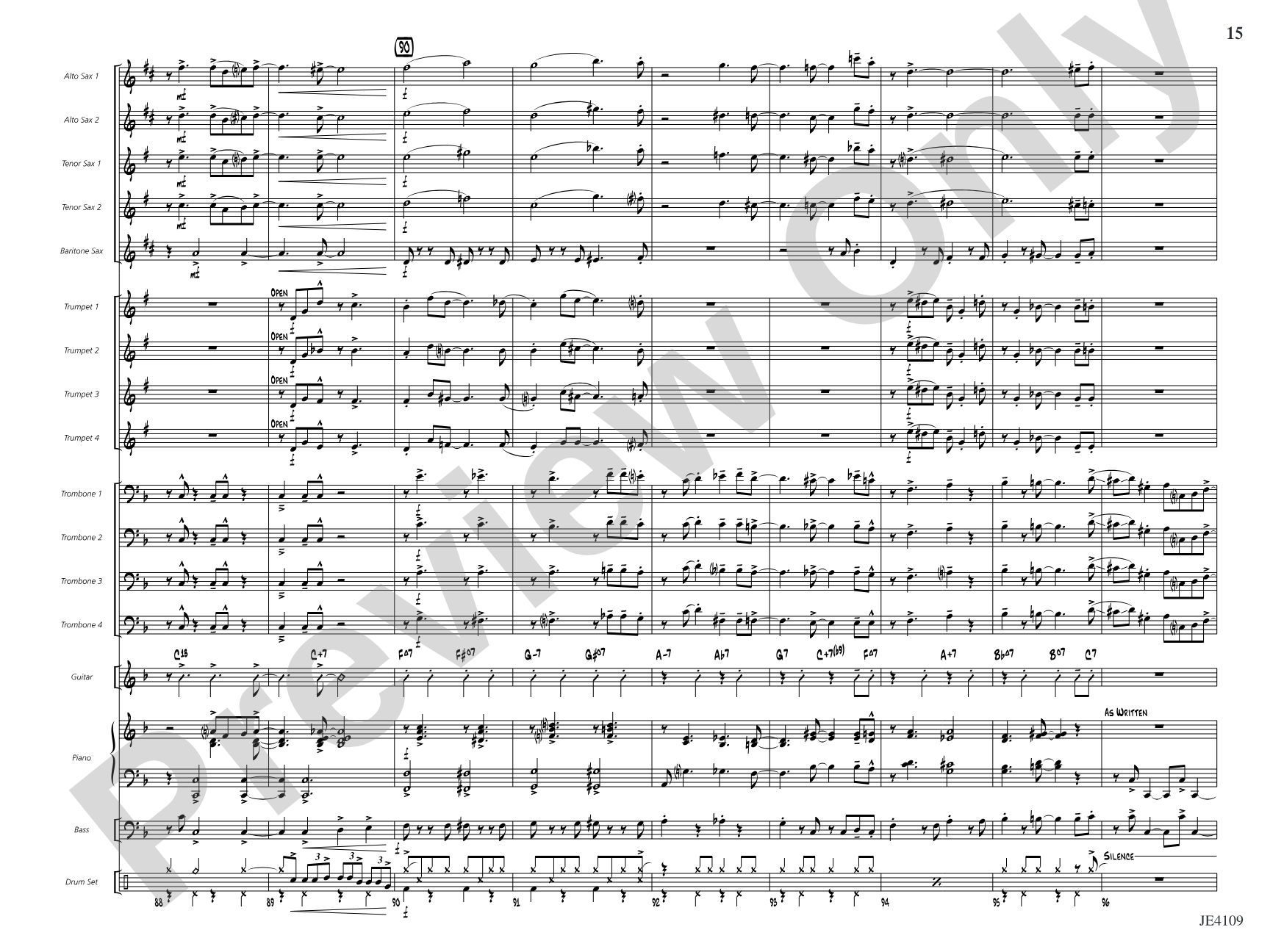 The Bone Yard: Jazz Ensemble Conductor Score & Parts
