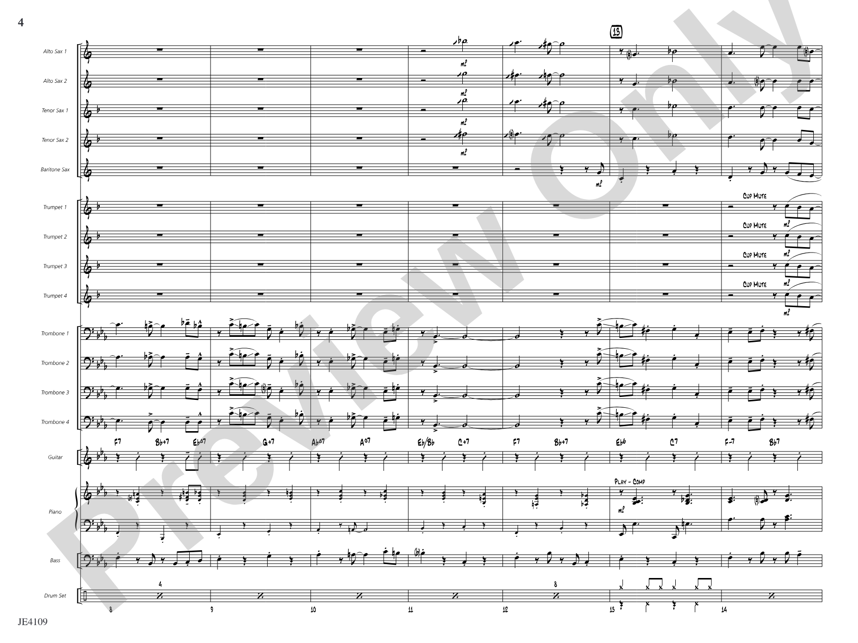 The Bone Yard: Jazz Ensemble Conductor Score & Parts
