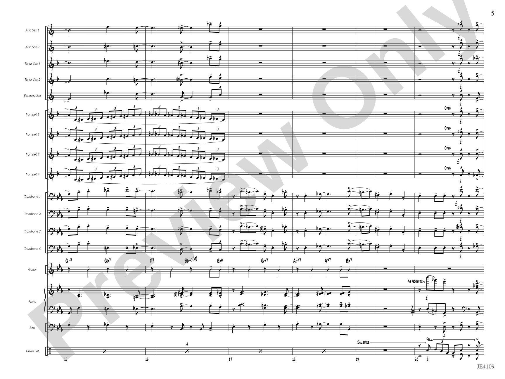 The Bone Yard: Jazz Ensemble Conductor Score & Parts