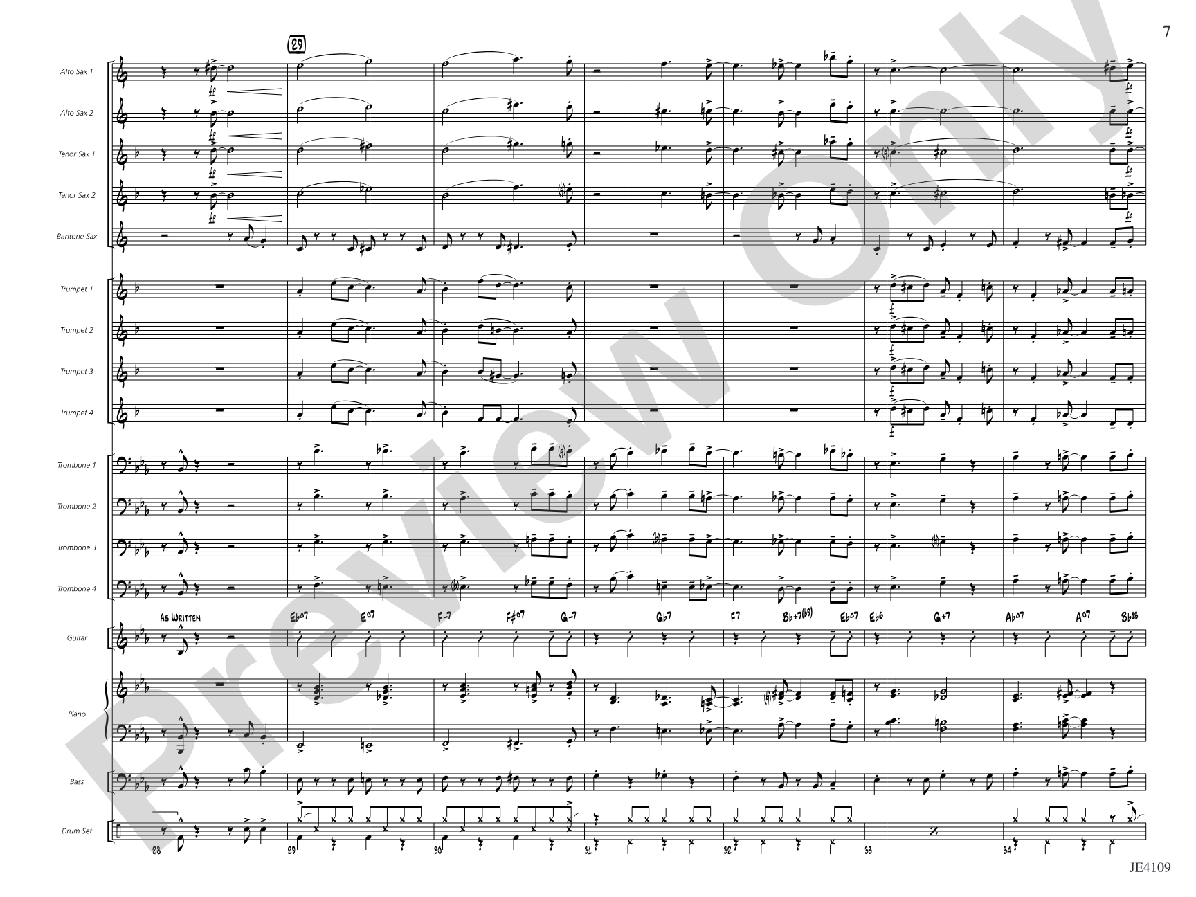 The Bone Yard: Jazz Ensemble Conductor Score & Parts