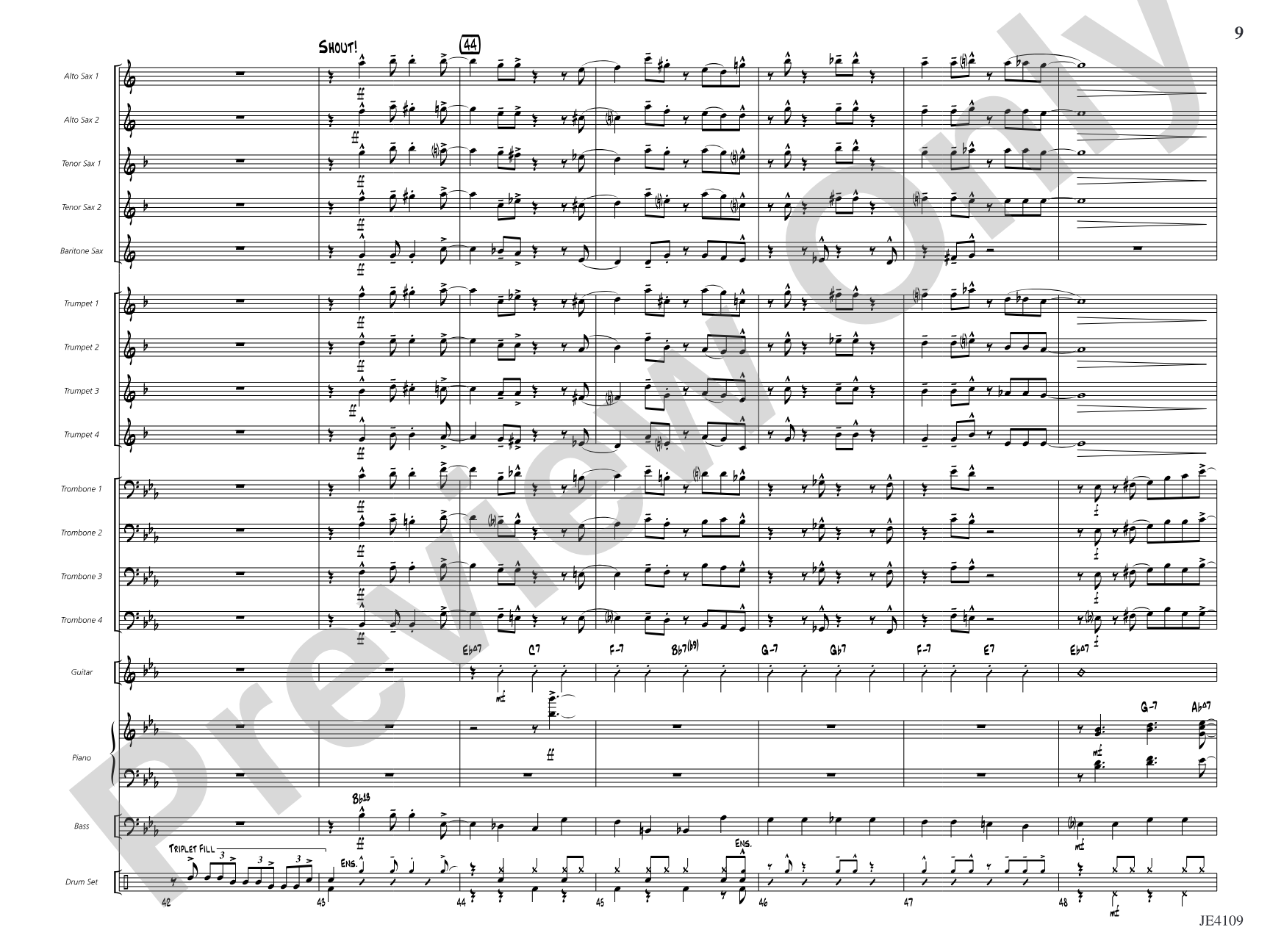 The Bone Yard: Jazz Ensemble Conductor Score & Parts