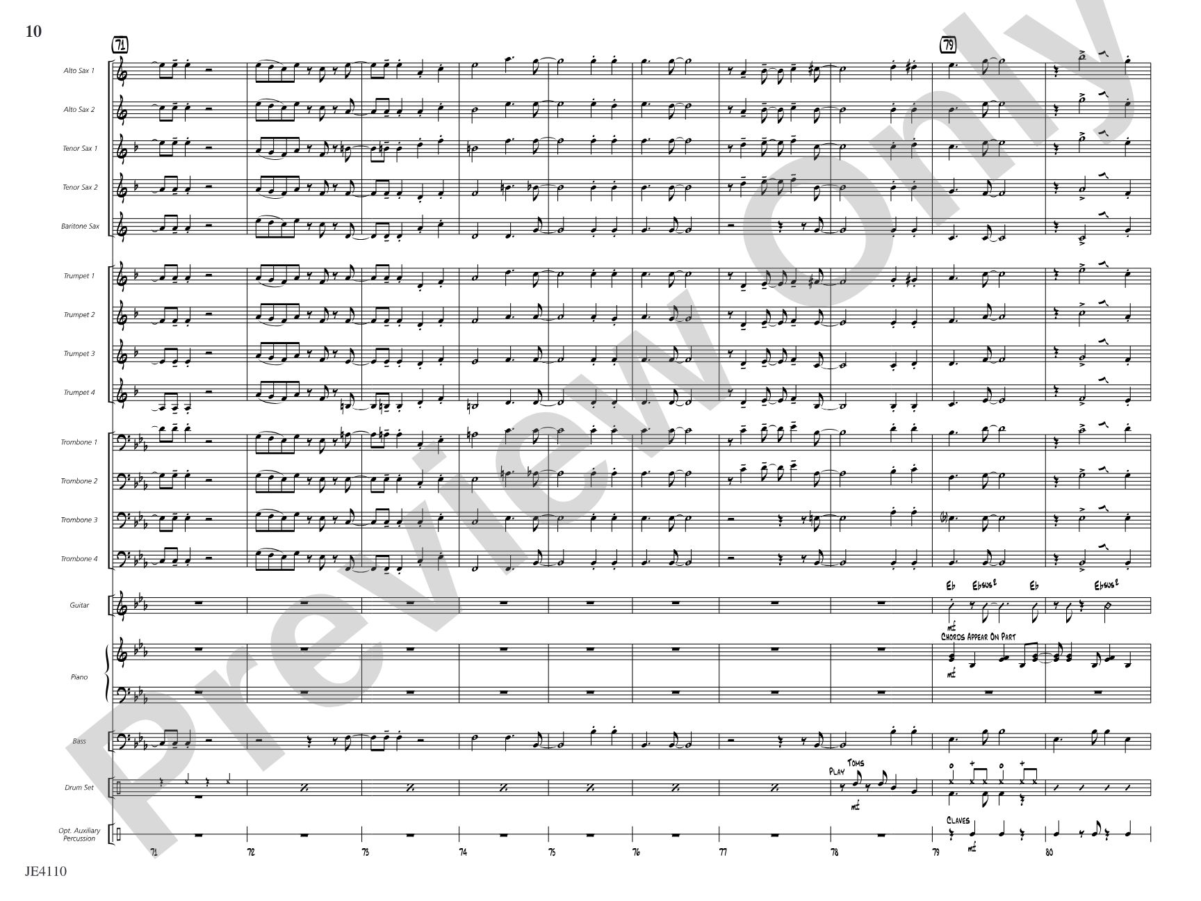 How Sweet the Sound! (Amazing Grace): Jazz Ensemble Conductor Score & Parts