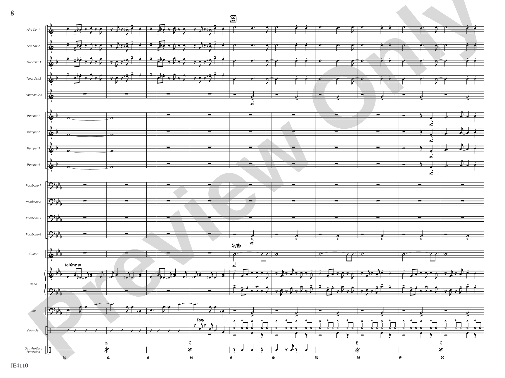 How Sweet the Sound! (Amazing Grace): Jazz Ensemble Conductor Score & Parts