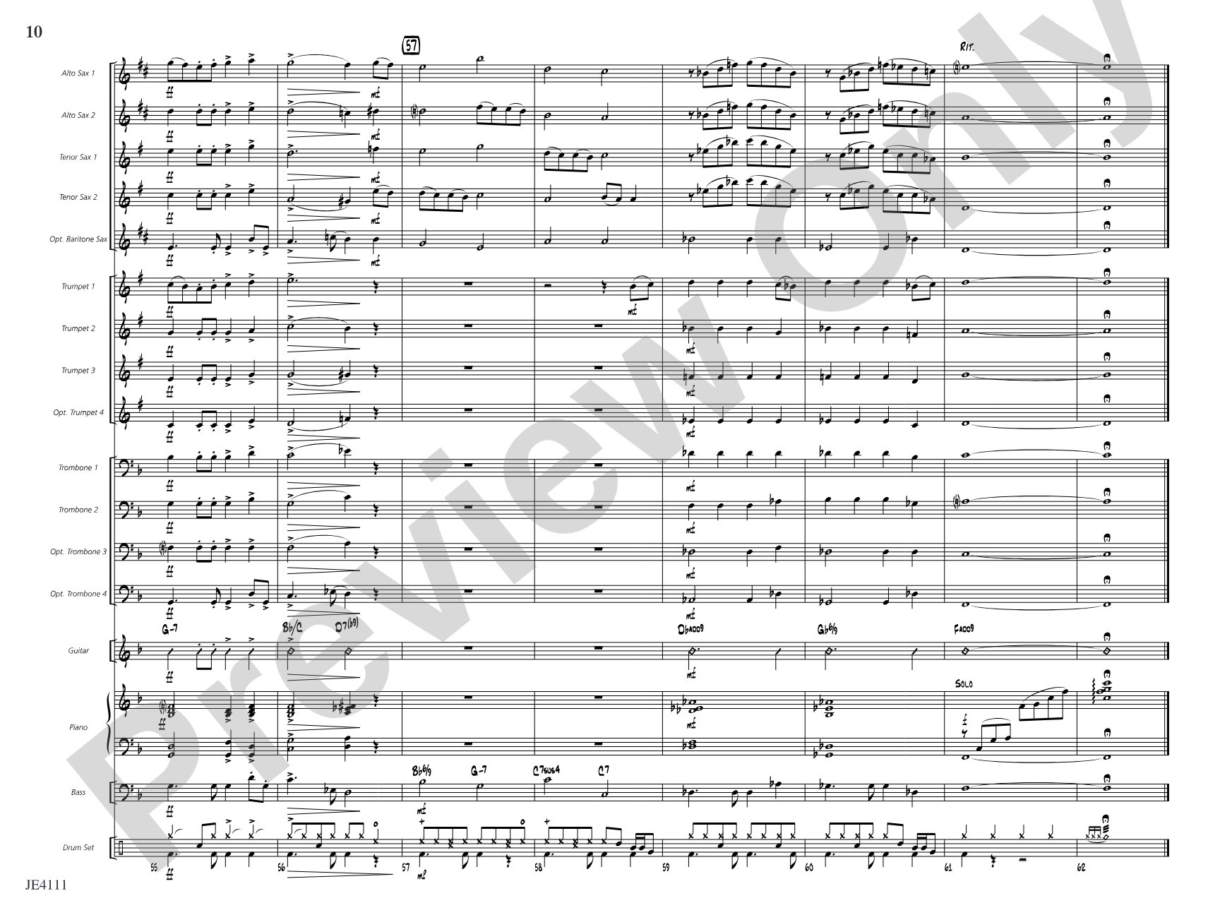 Remember When: Jazz Ensemble Conductor Score & Parts