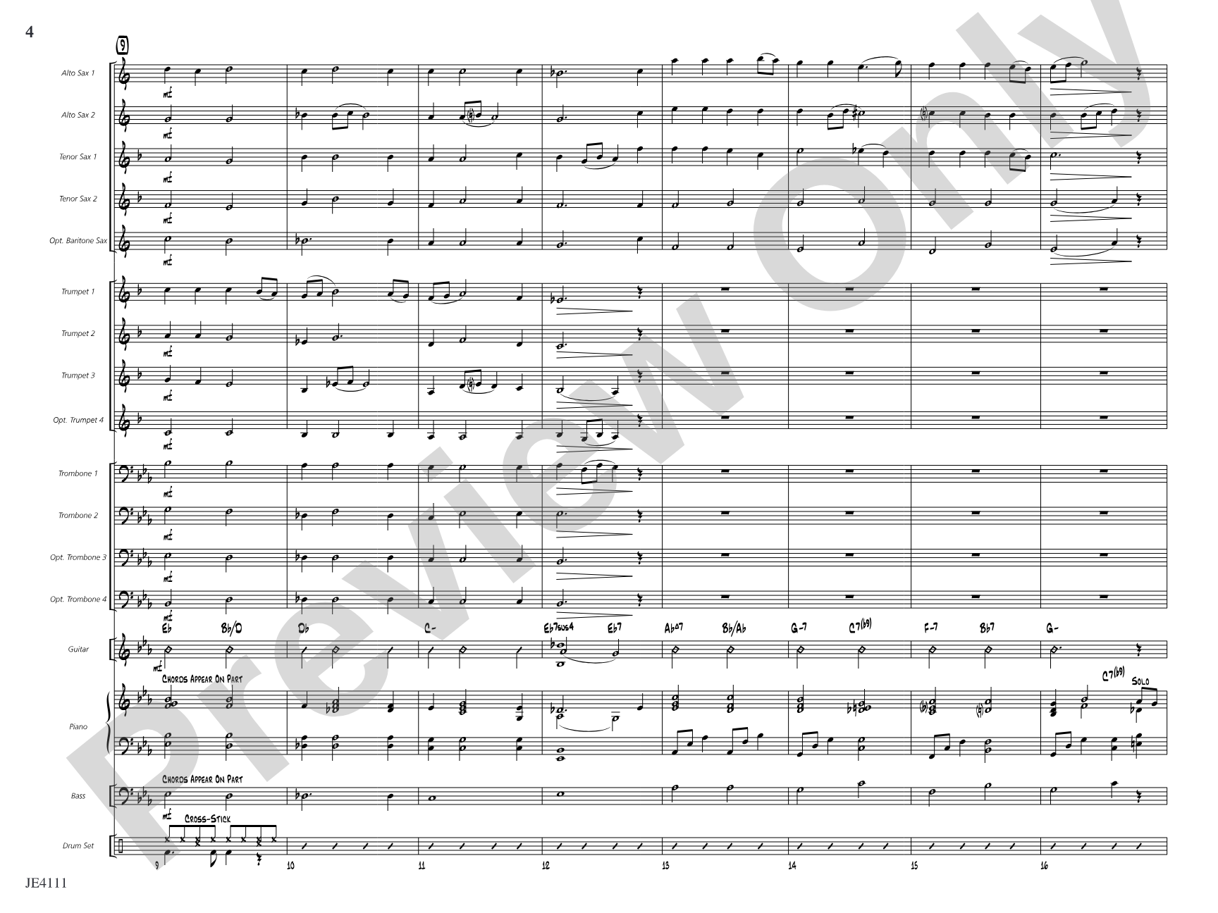 Remember When: Jazz Ensemble Conductor Score & Parts