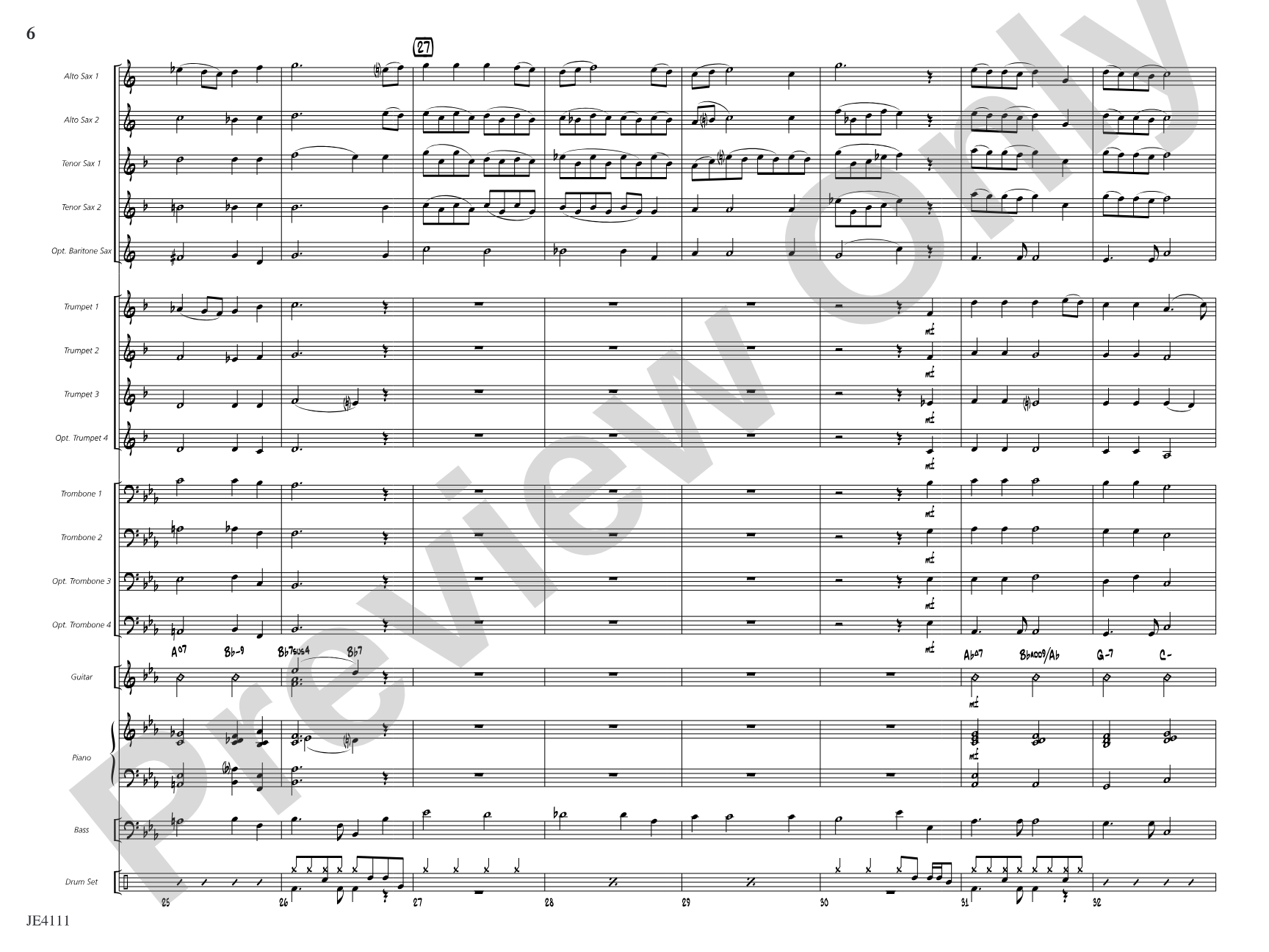 Remember When: Jazz Ensemble Conductor Score & Parts