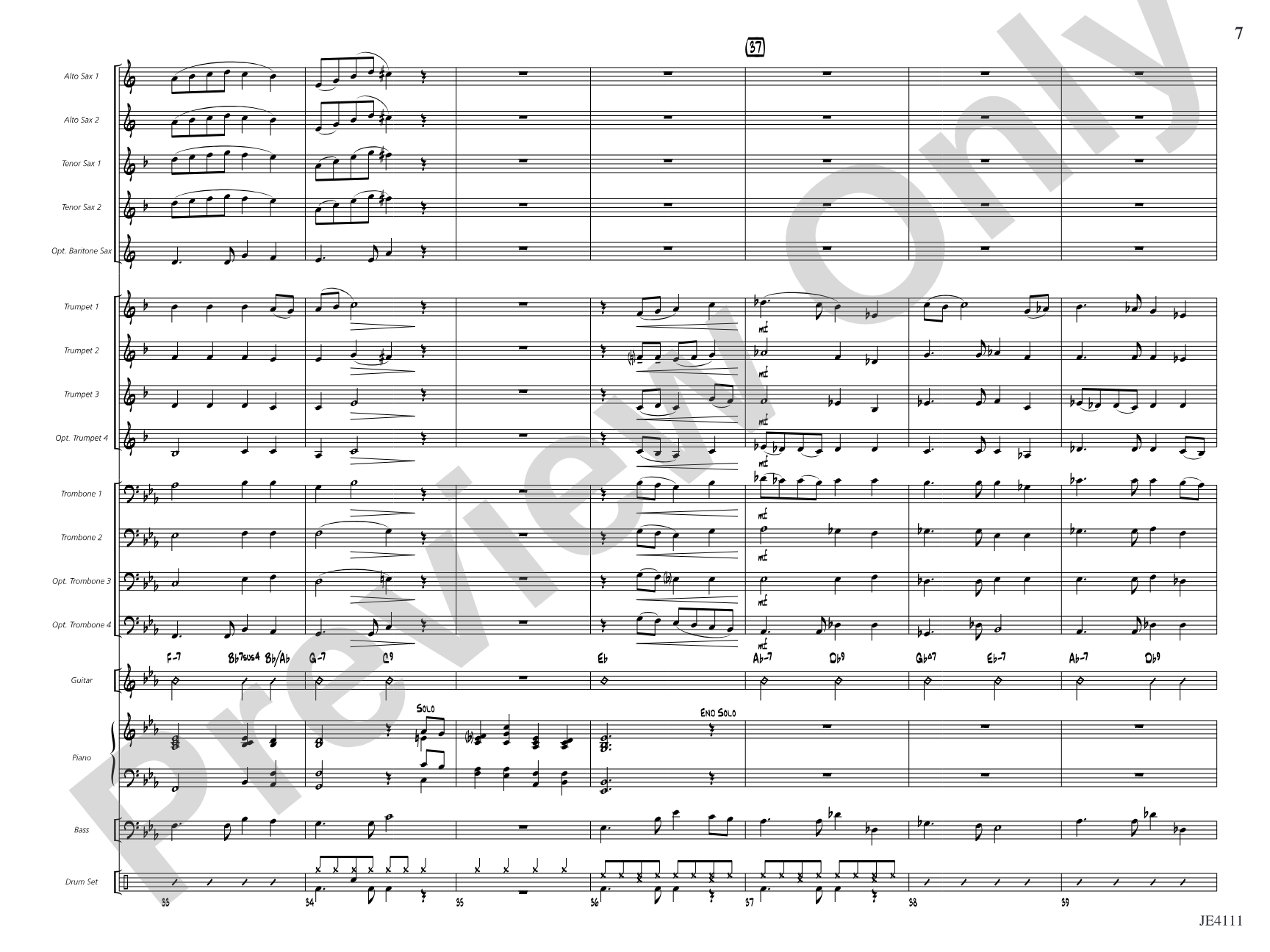 Remember When: Jazz Ensemble Conductor Score & Parts