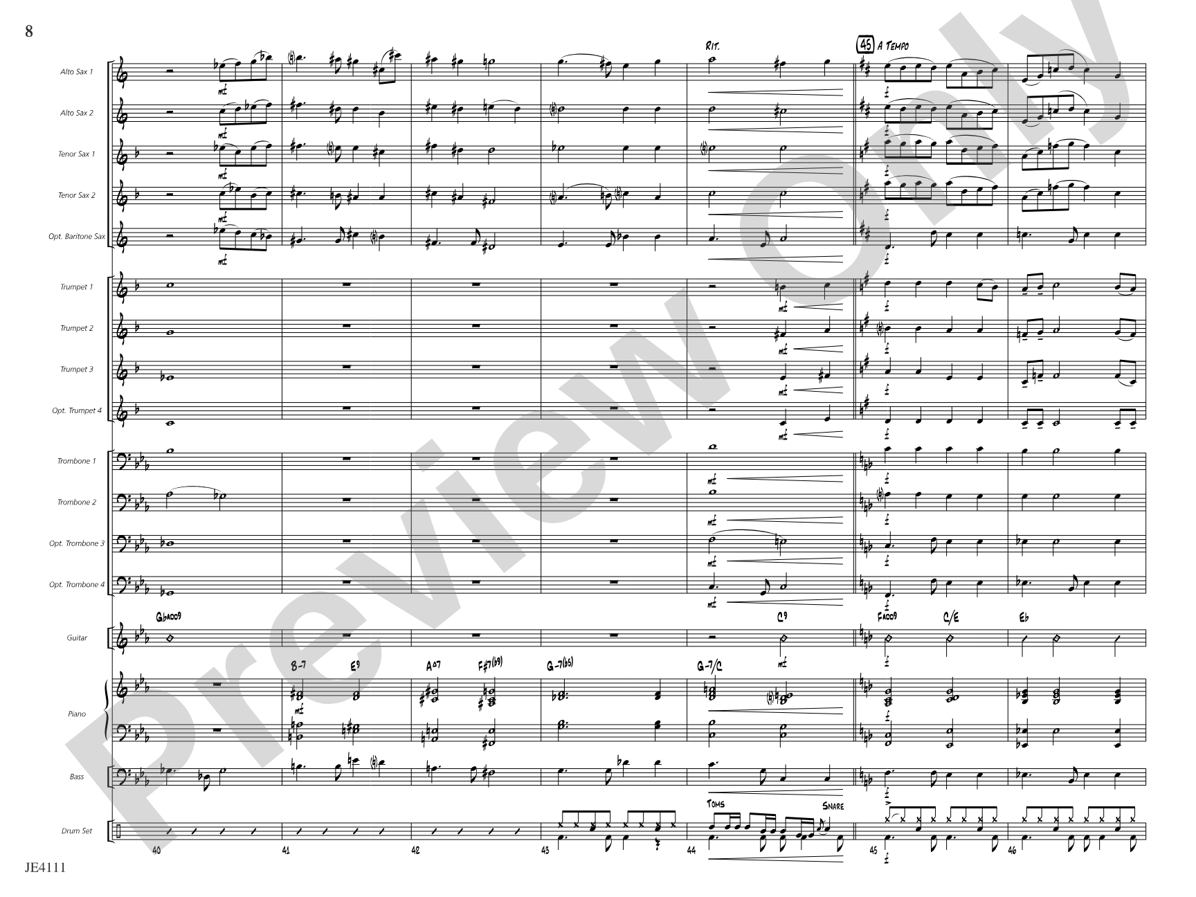 Remember When: Jazz Ensemble Conductor Score & Parts