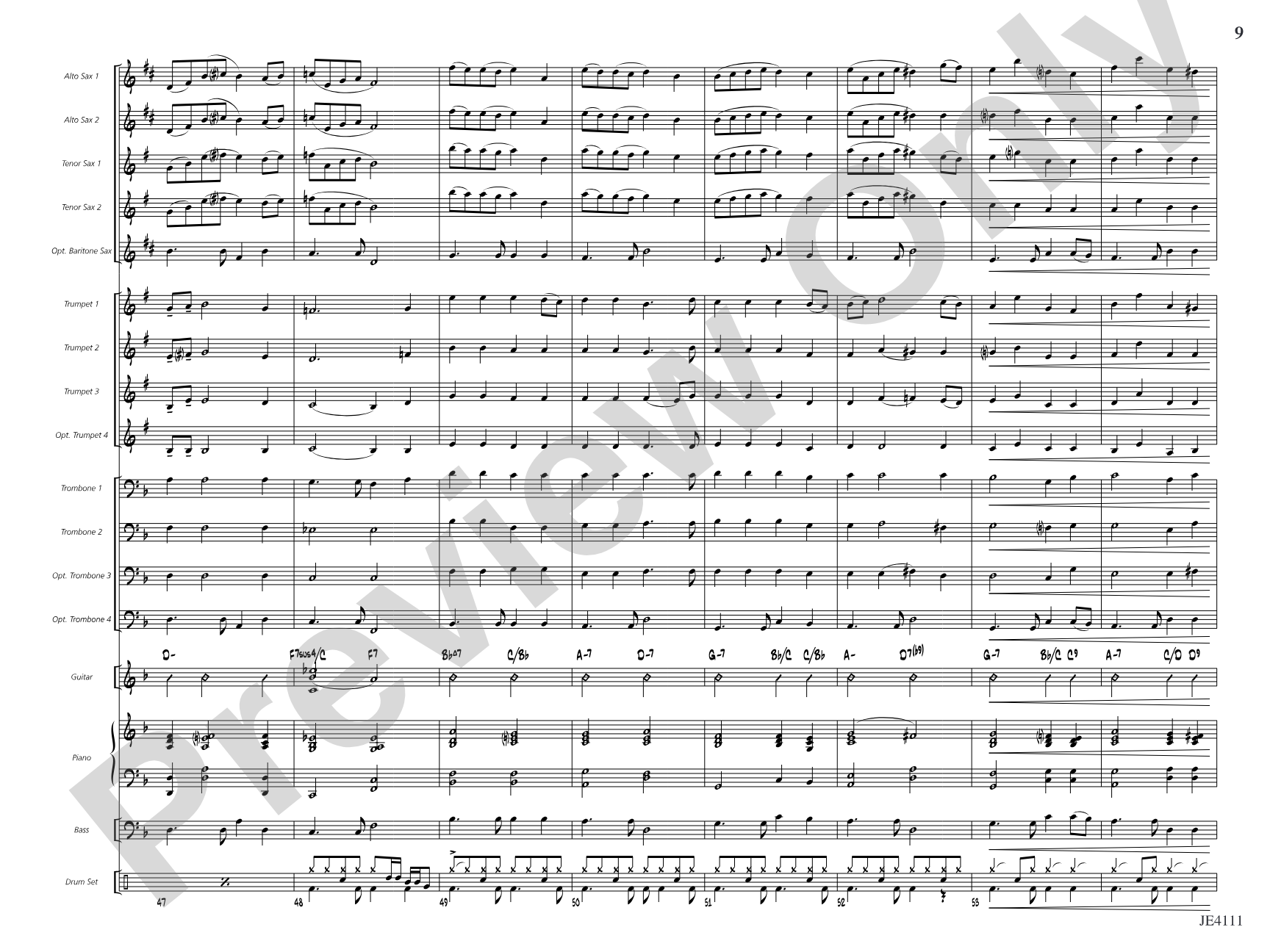 Remember When: Jazz Ensemble Conductor Score & Parts