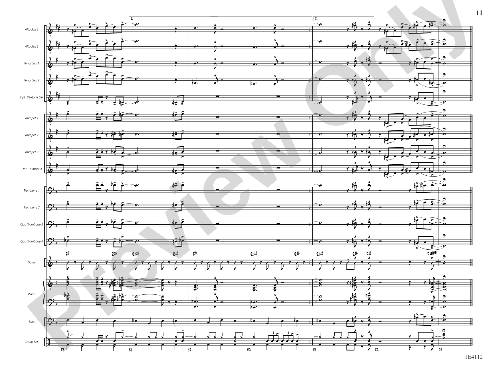 Warm-Ups for Developing Jazz Ensemble: Jazz Ensemble Conductor Score & Parts