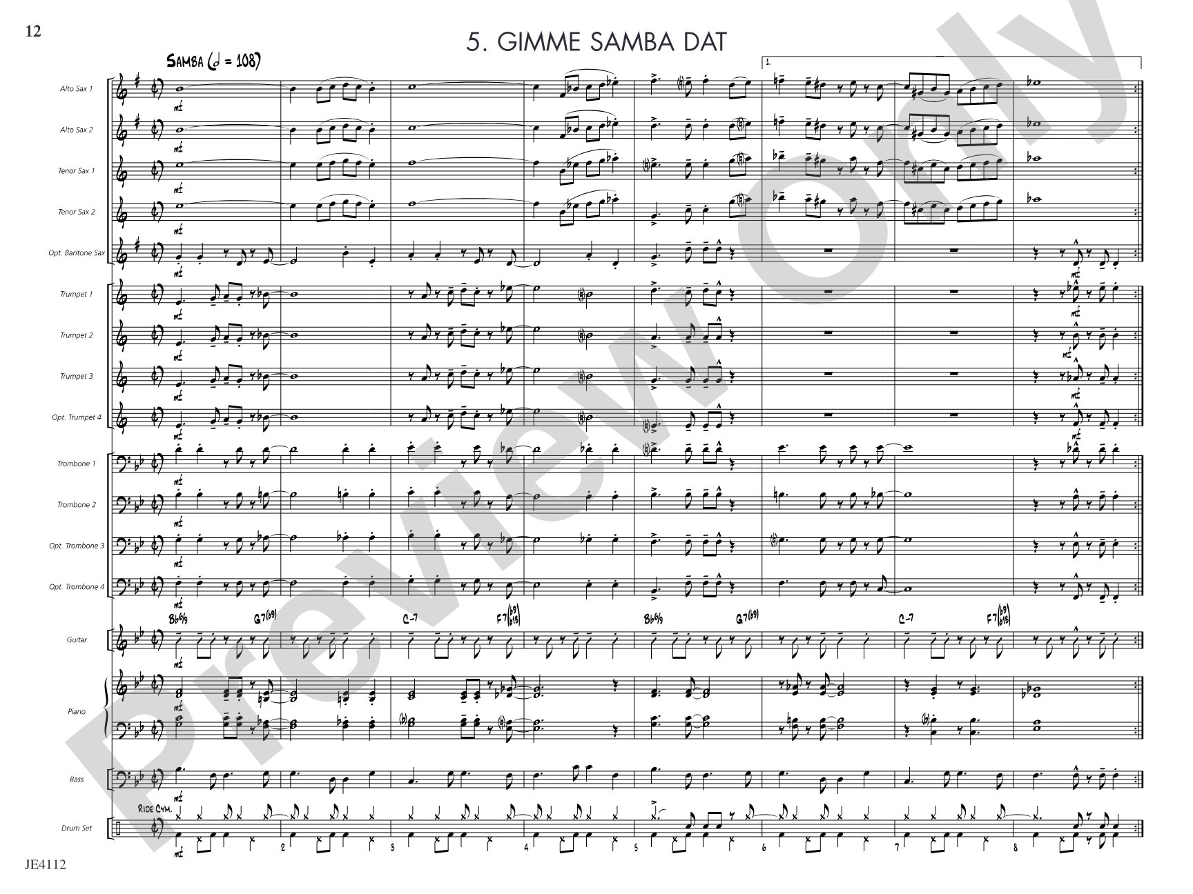 Warm-Ups for Developing Jazz Ensemble: Jazz Ensemble Conductor Score & Parts