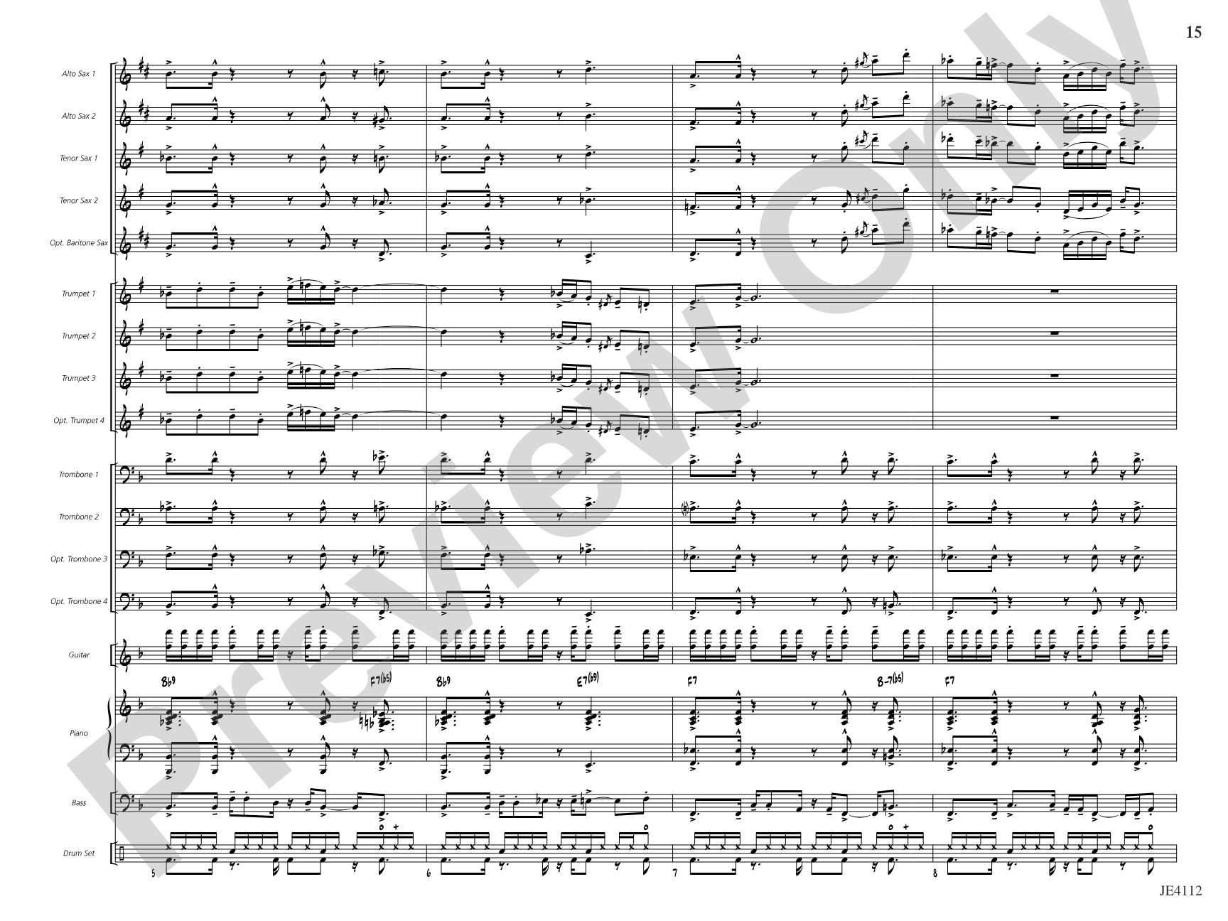 Warm-Ups for Developing Jazz Ensemble: Jazz Ensemble Conductor Score & Parts