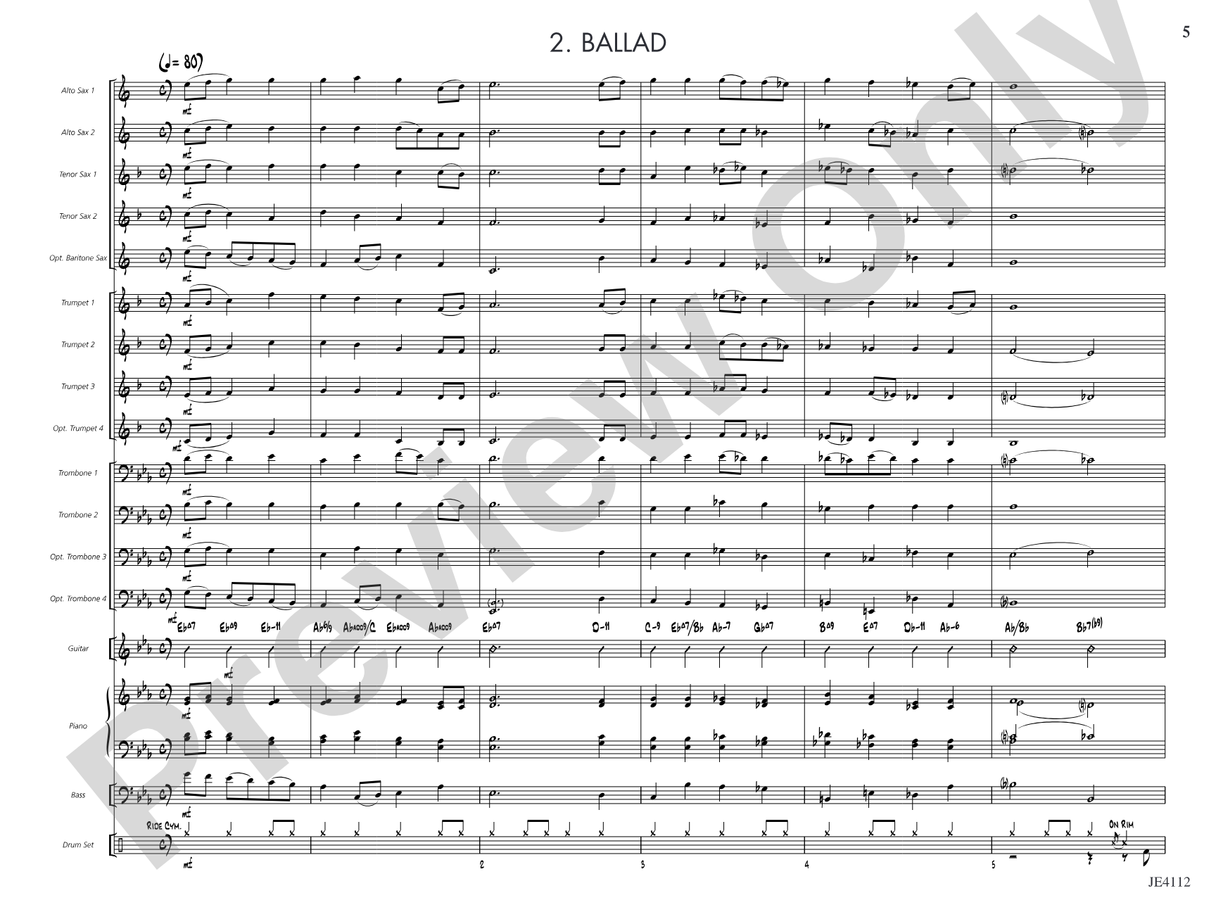 Warm-Ups for Developing Jazz Ensemble: Jazz Ensemble Conductor Score & Parts