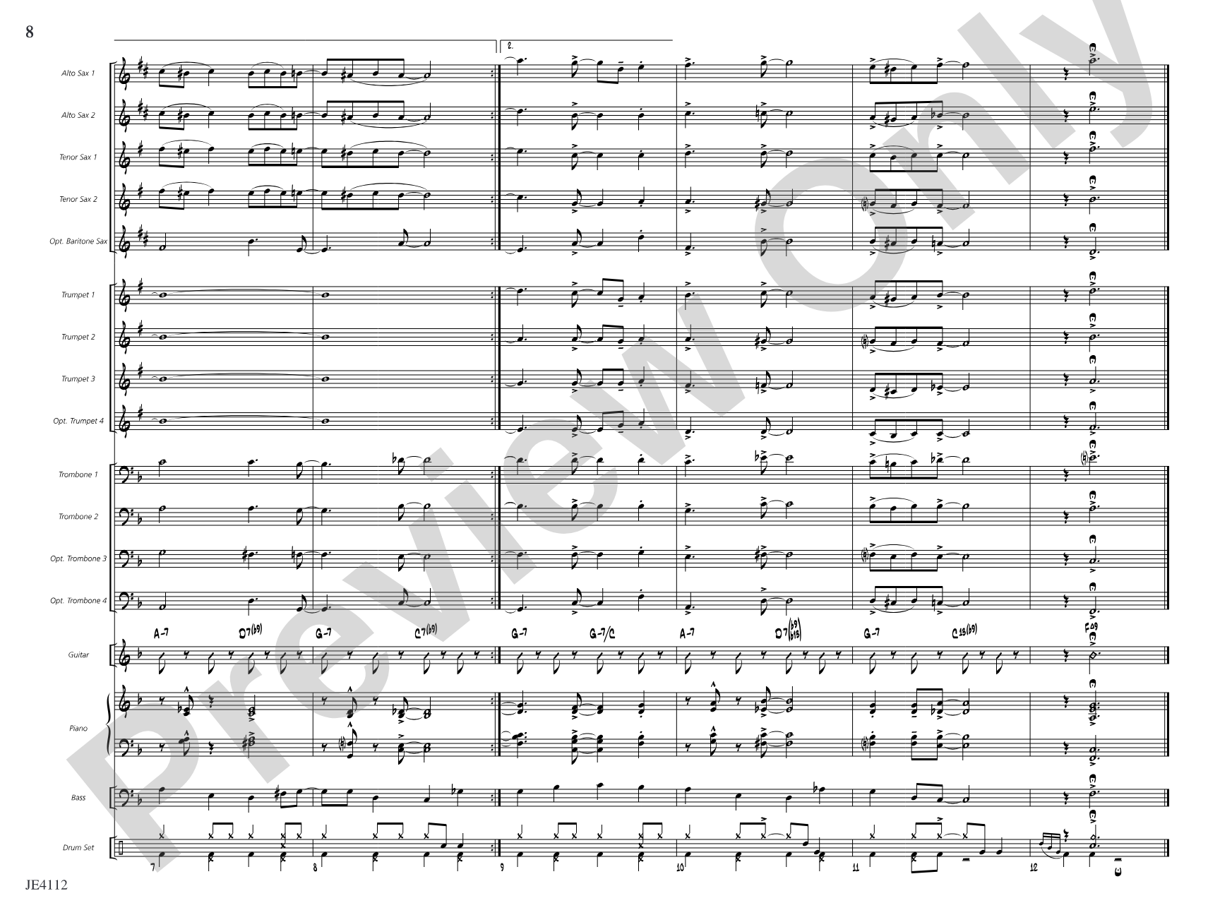 Warm-Ups for Developing Jazz Ensemble: Jazz Ensemble Conductor Score & Parts