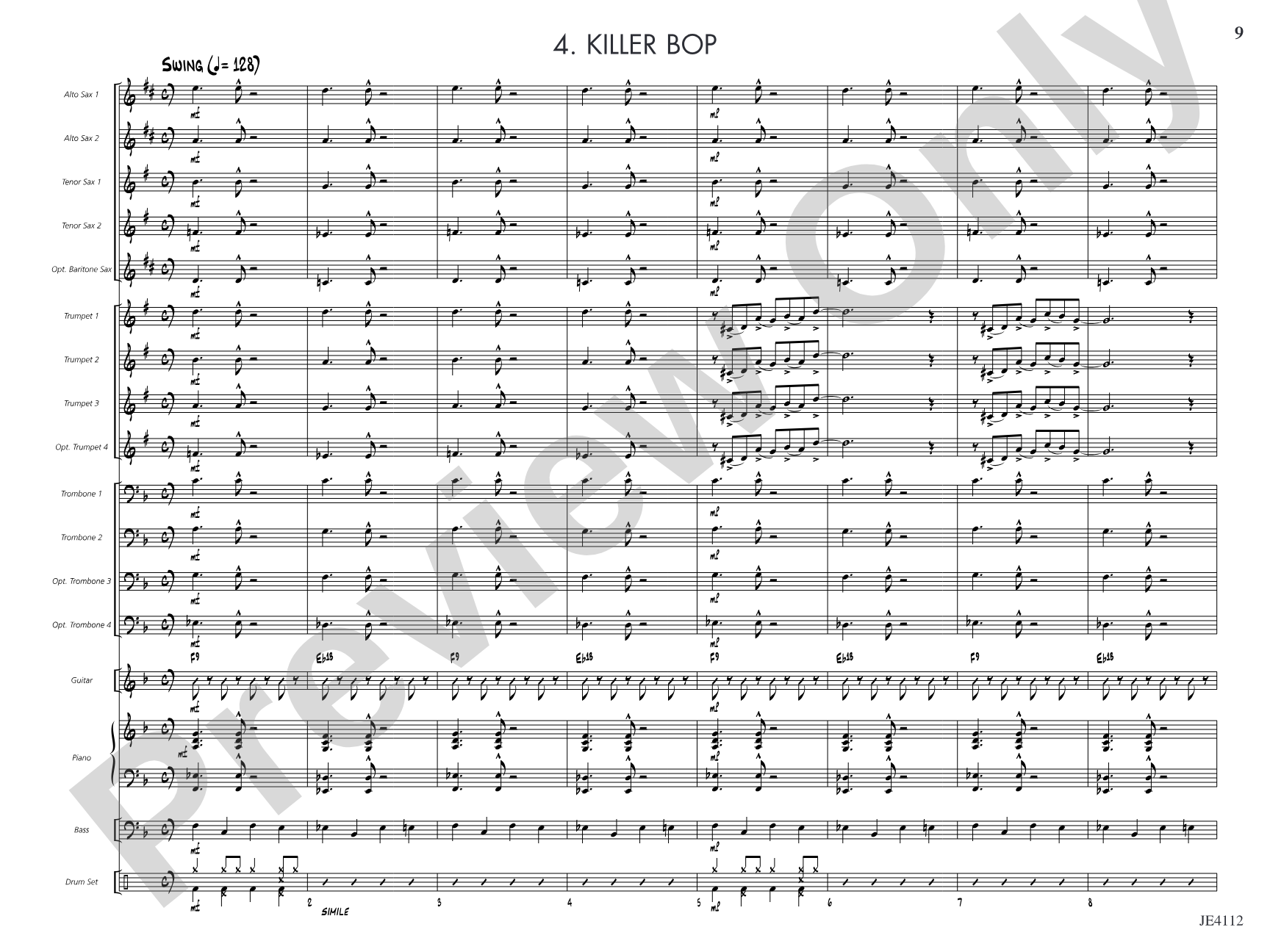 Warm-Ups for Developing Jazz Ensemble: Jazz Ensemble Conductor Score & Parts